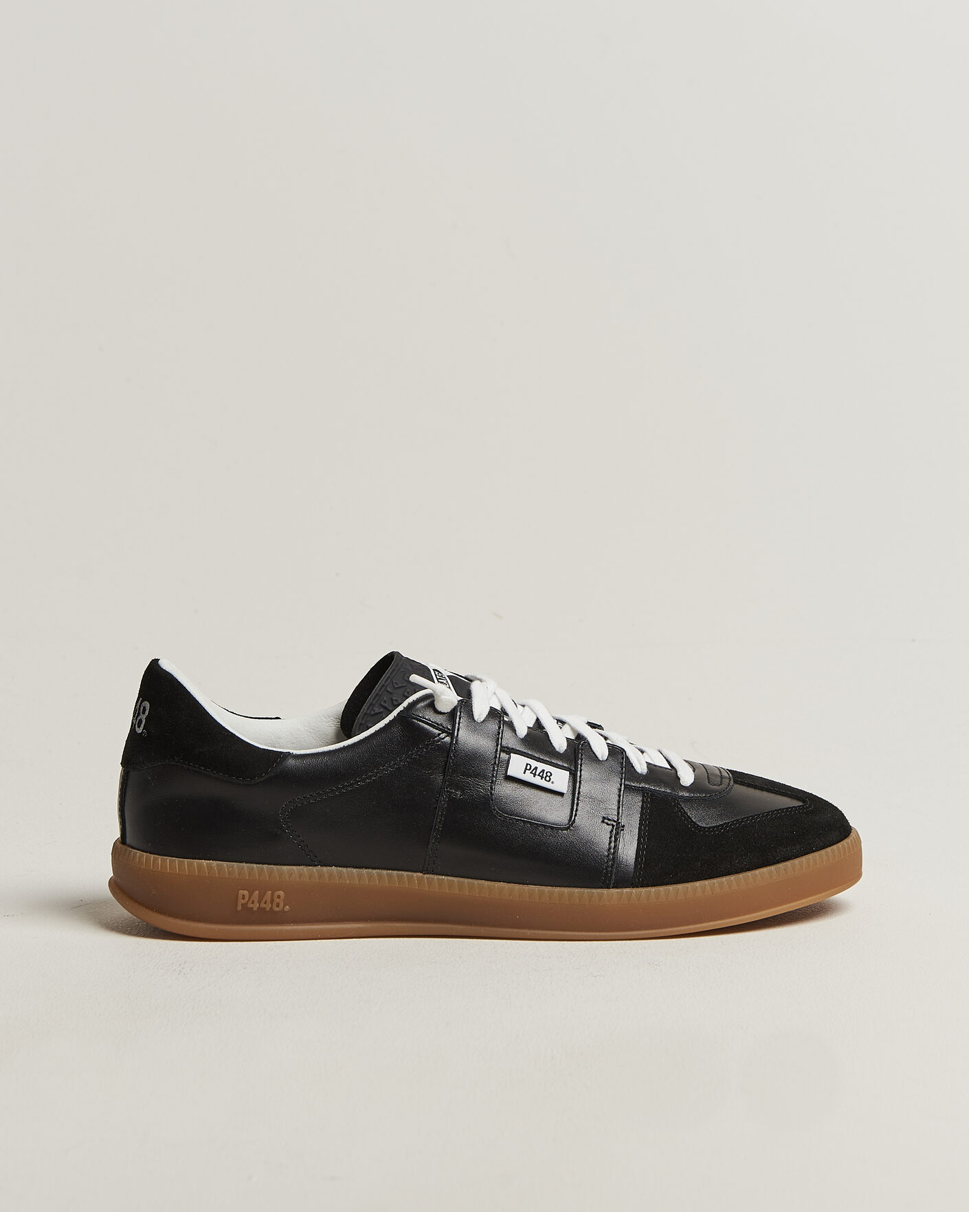 P448 Monza Leather/Suede Sneaker Black at CareOfCarl.com