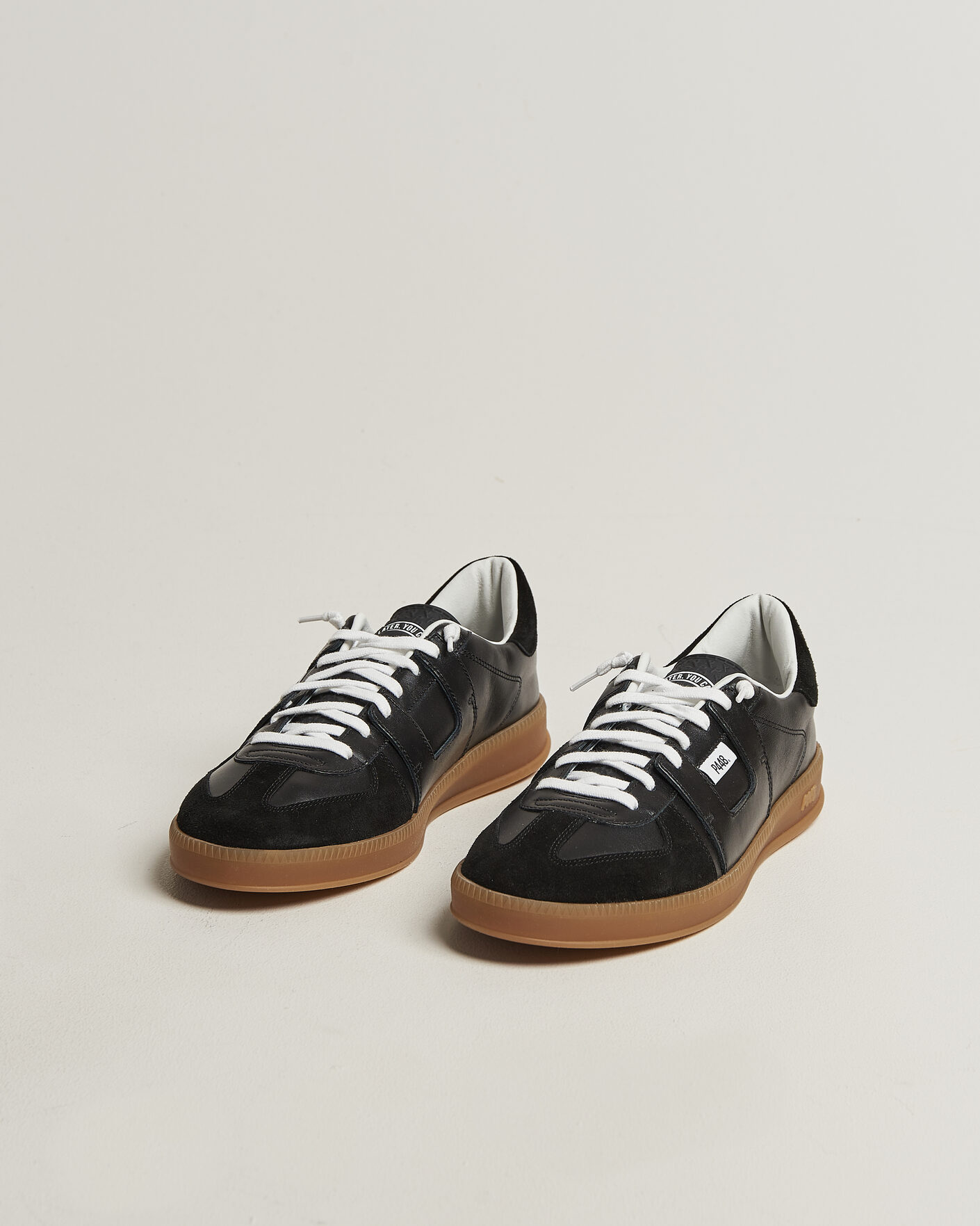 P448 Monza Leather/Suede Sneaker Black at CareOfCarl.com
