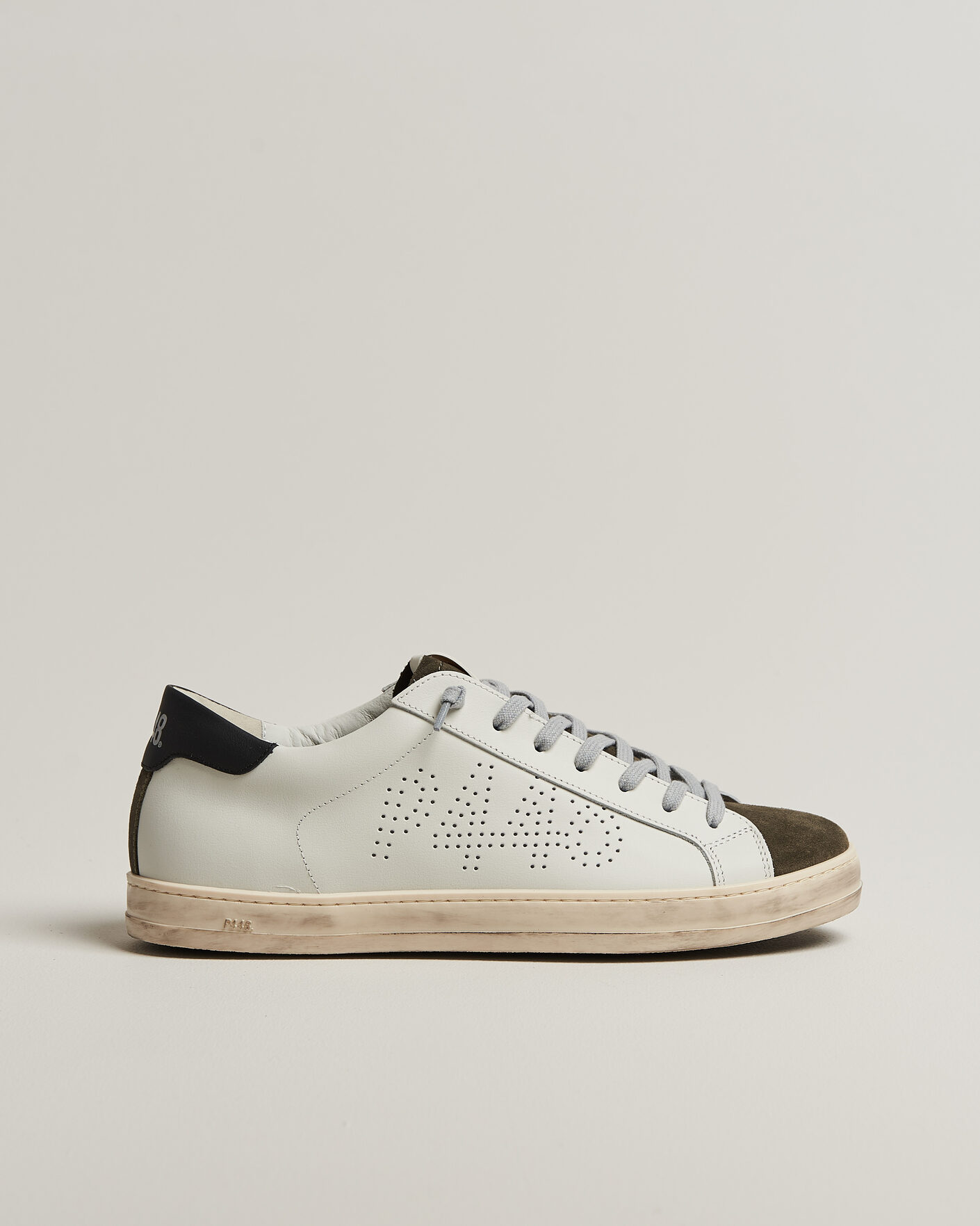 Men | P448 John Leather Sneaker White/Olive | P448 | John Leather Sneaker White/Olive