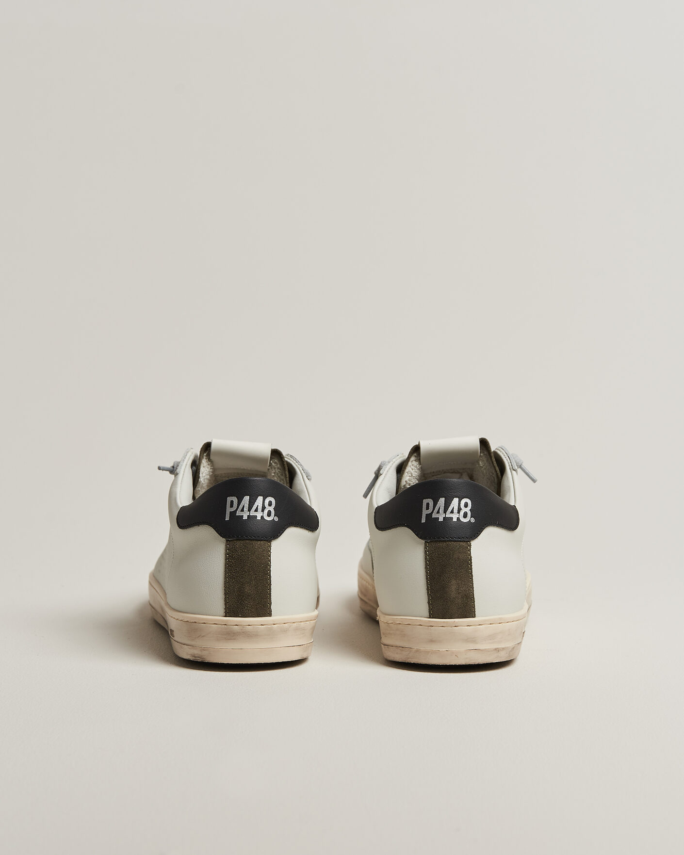 Men | P448 John Leather Sneaker White/Olive | P448 | John Leather Sneaker White/Olive