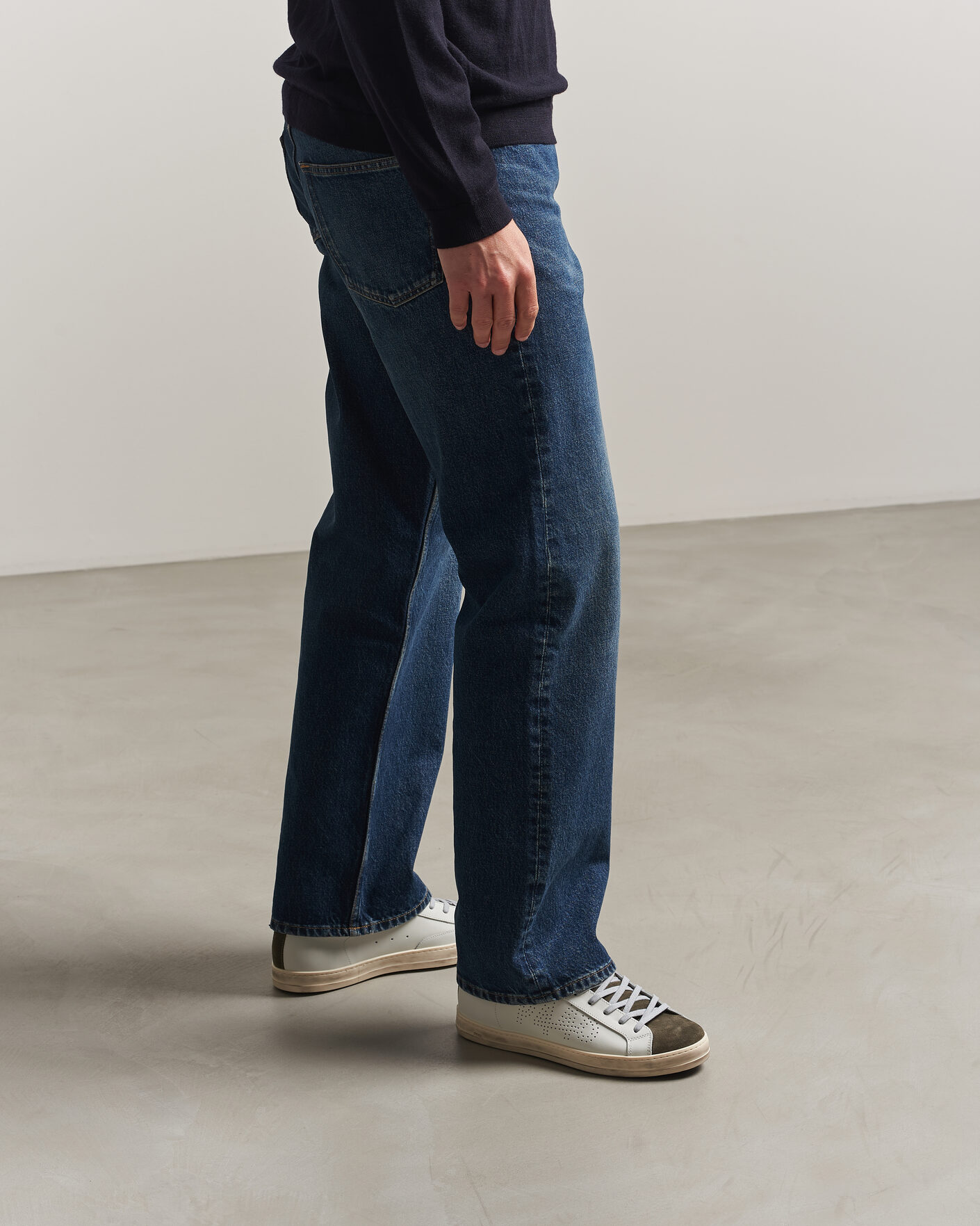 Men | Sneakers | P448 | John Leather Sneaker White/Olive