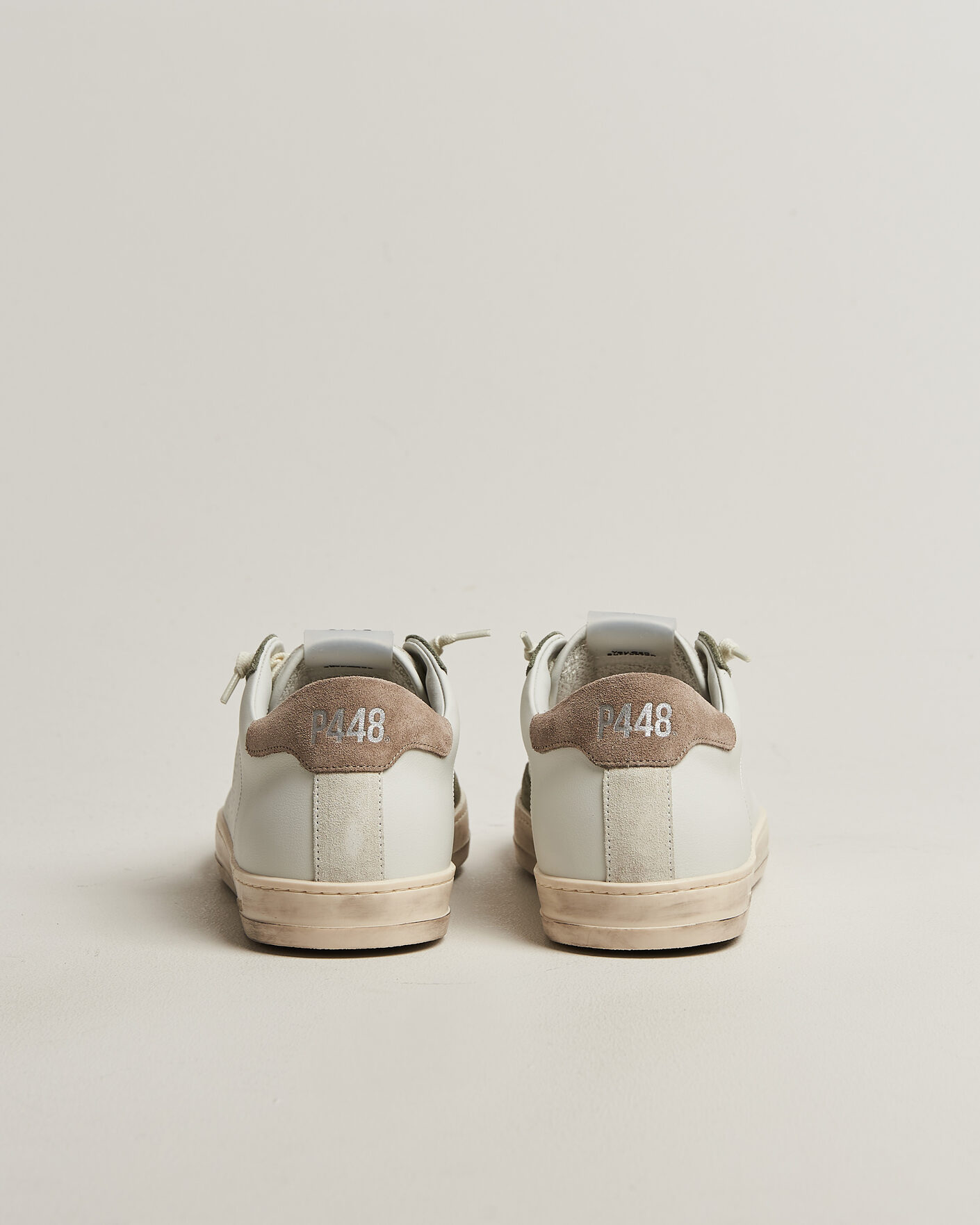 Men | Sneakers | P448 | John Leather/Suede Sneaker White/Olive/Grey