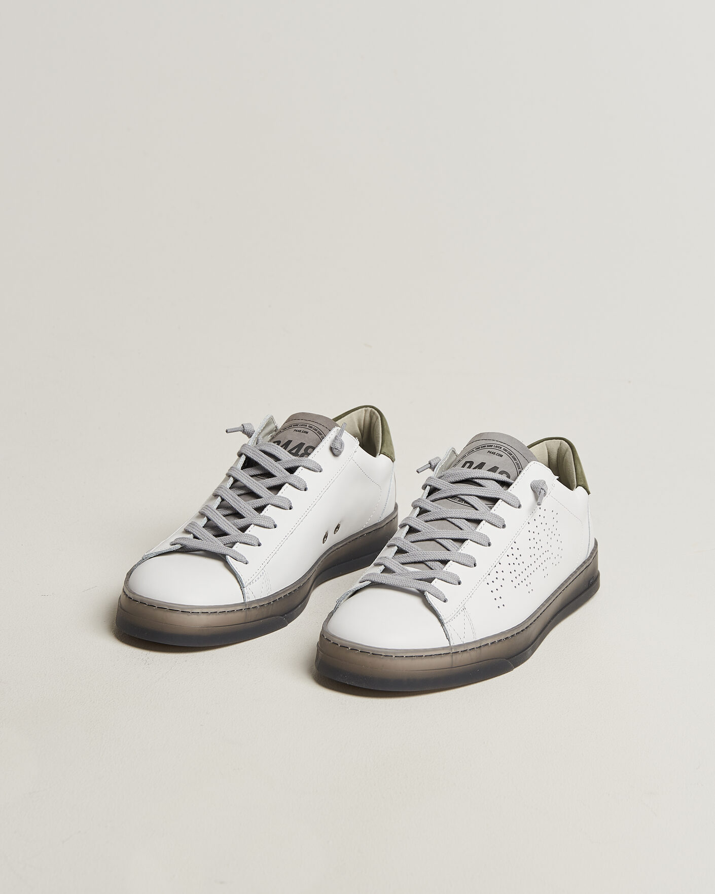 Men | Sneakers | P448 | Jack Leather Sneaker White/Grey