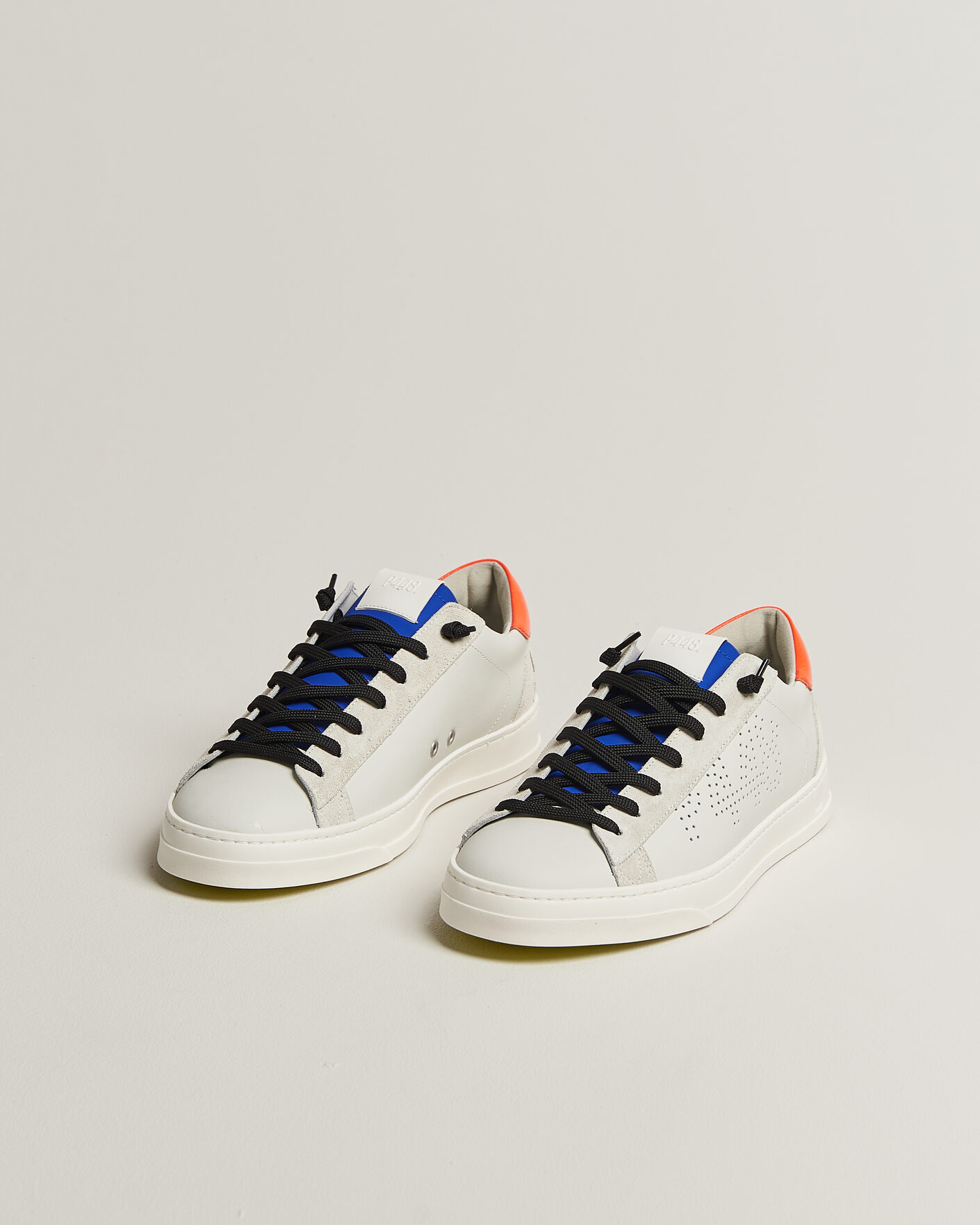 Men | Sneakers | P448 | Jack Leather Sneaker Grey/Orange