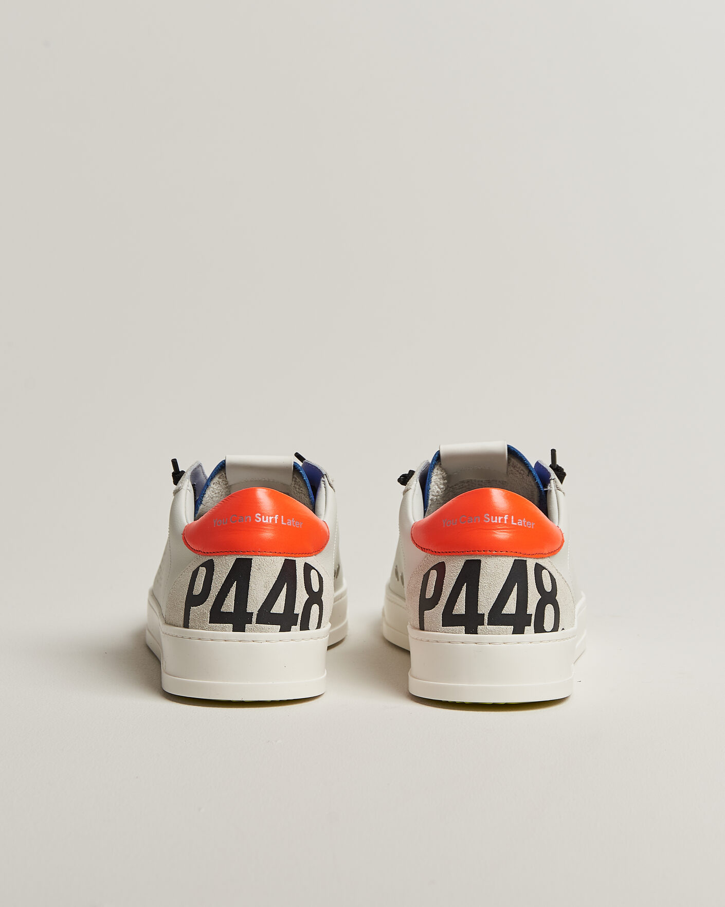 Men | Sneakers | P448 | Jack Leather Sneaker Grey/Orange