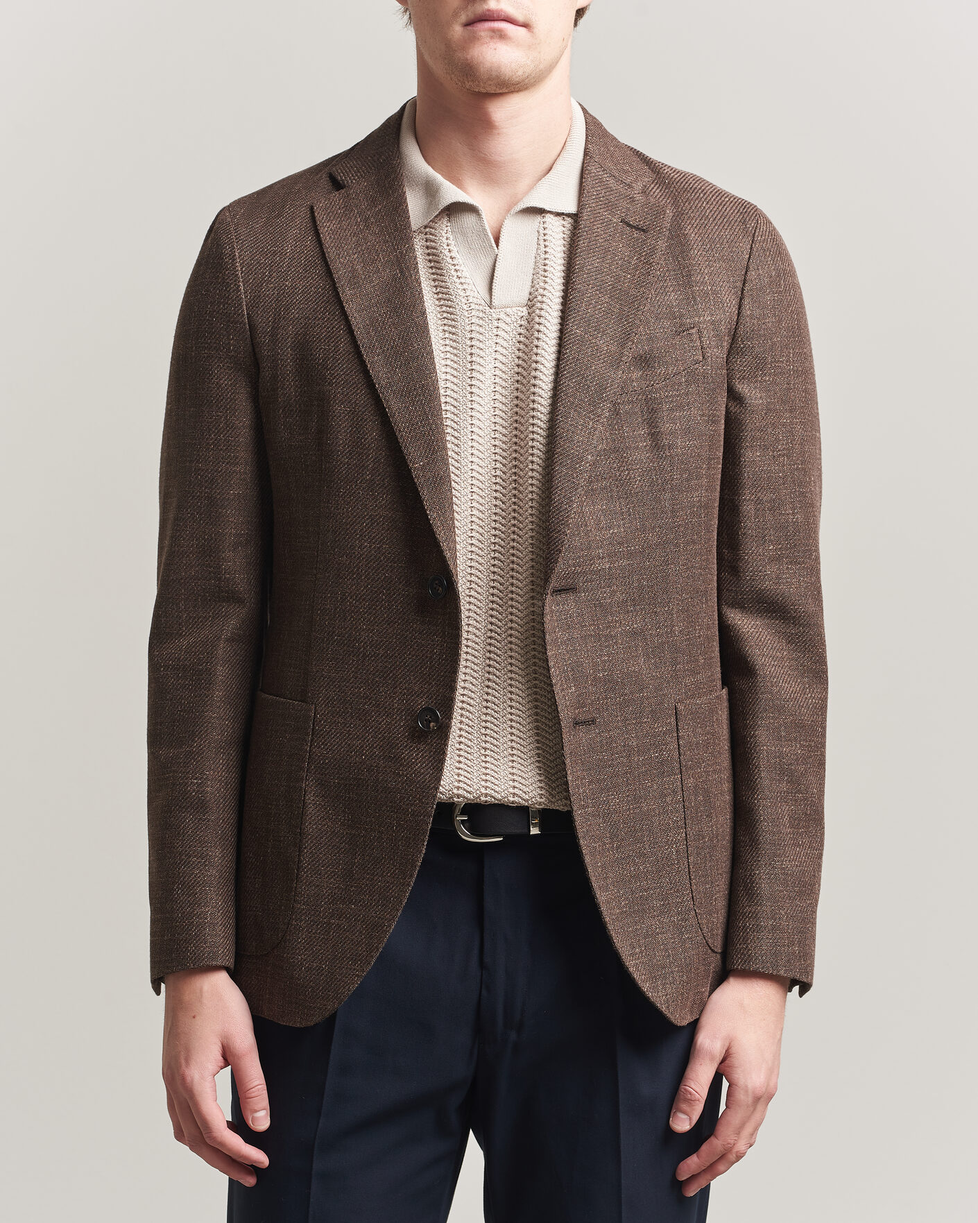 Men | Blazers | Incotex | Structured Cotton Blazer Dark Brown