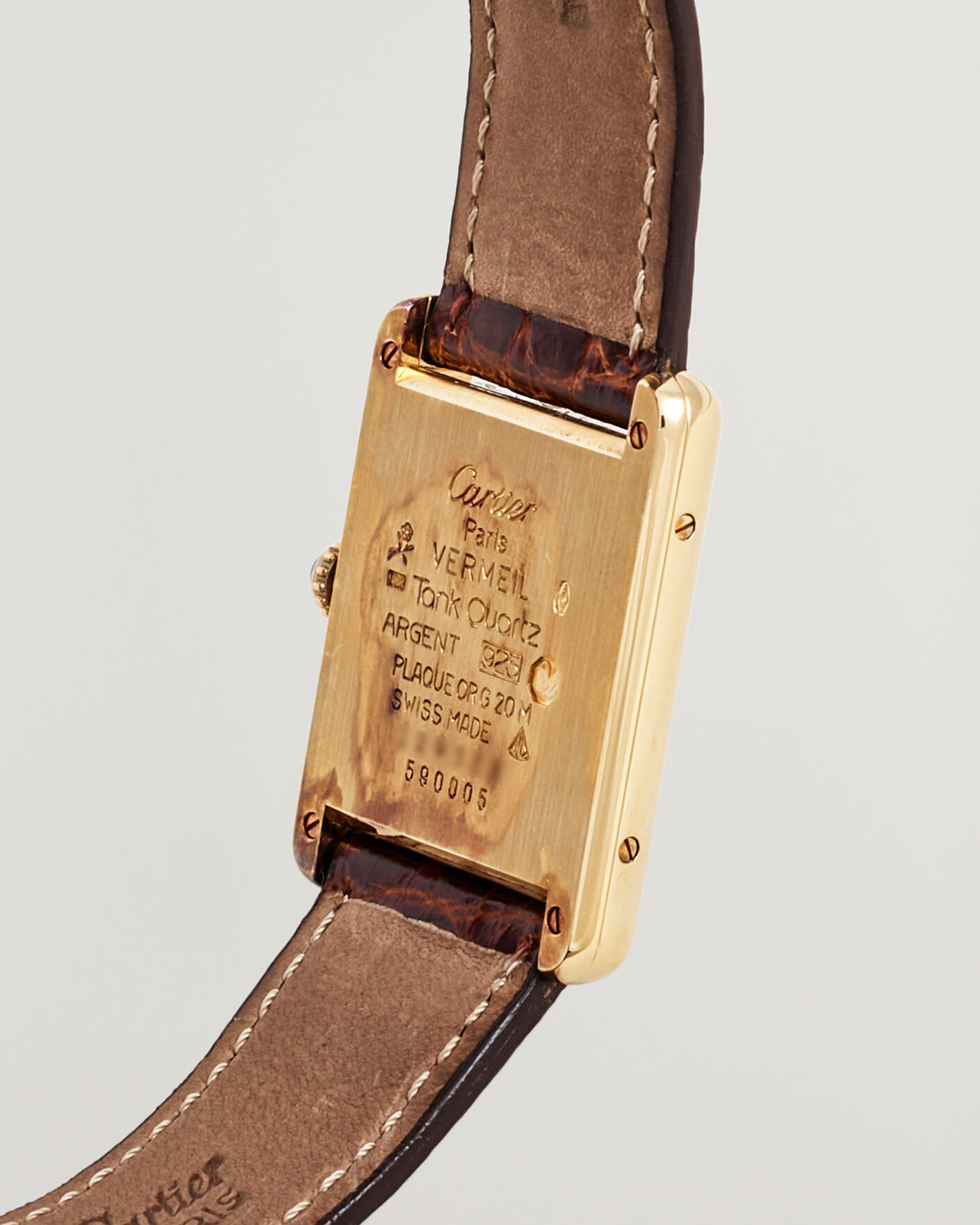 Men | Pre-Owned & Vintage Watches | Cartier Pre-Owned | Tank Vermeil