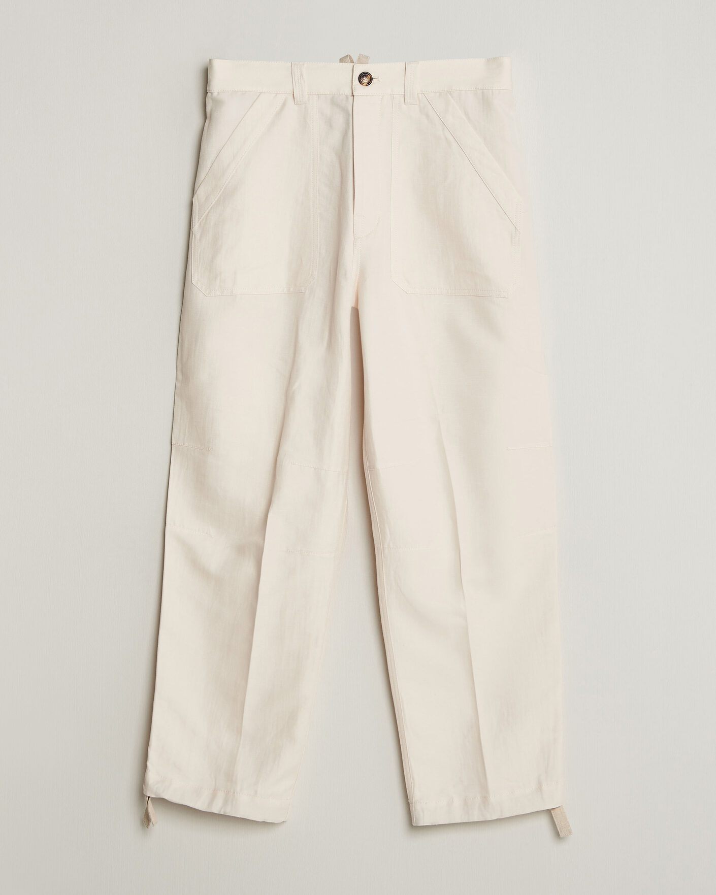 Men | Trousers | Brunello Cucinelli | Linen Casual Pants Off White