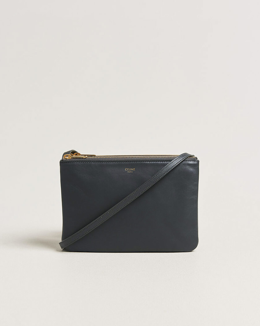 Men | Pre-Owned & Vintage Bags | Celine Pre-Owned | Trio Bag Small Leather Grey