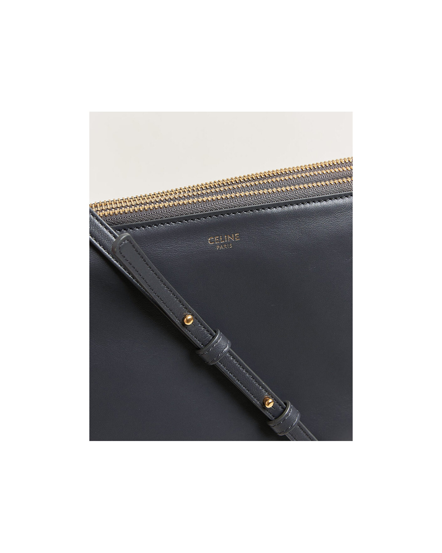 Men | Pre-Owned & Vintage Bags | Celine Pre-Owned | Trio Bag Small Leather Grey