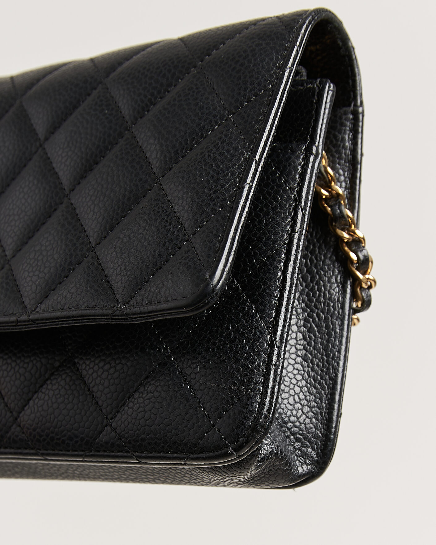 Men | Pre-Owned & Vintage Bags | Chanel Pre-Owned | Wallet On Chain Caviar Leather Black