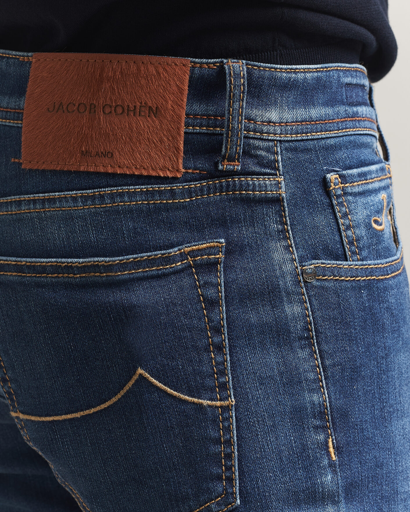 Men | Trousers | Jacob Cohën | Bard Slim Fit Super Stretch Jeans Medium Vintage