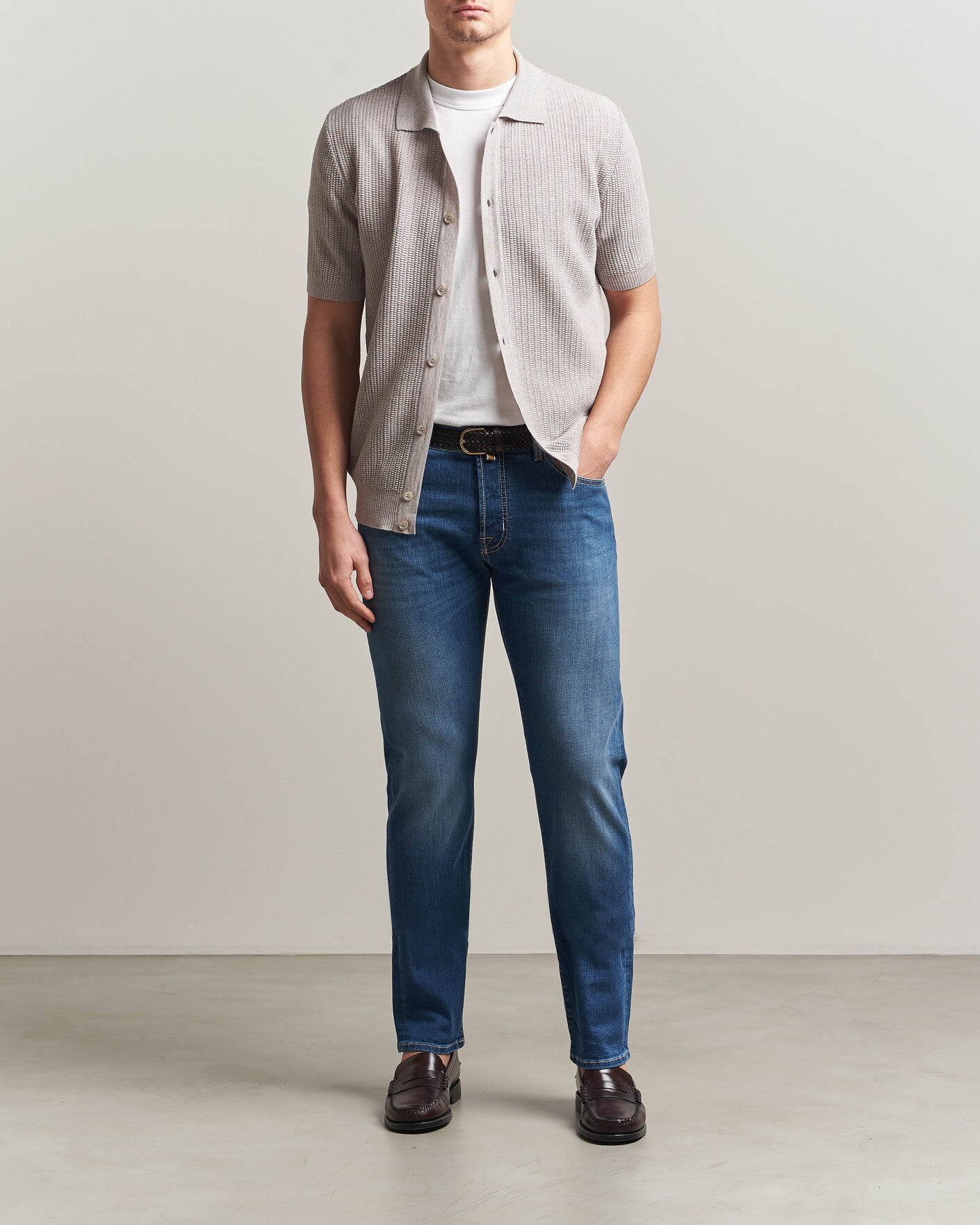 Men | Trousers | Jacob Cohën | Bard Slim Fit Super Stretch Jeans Light Vintage