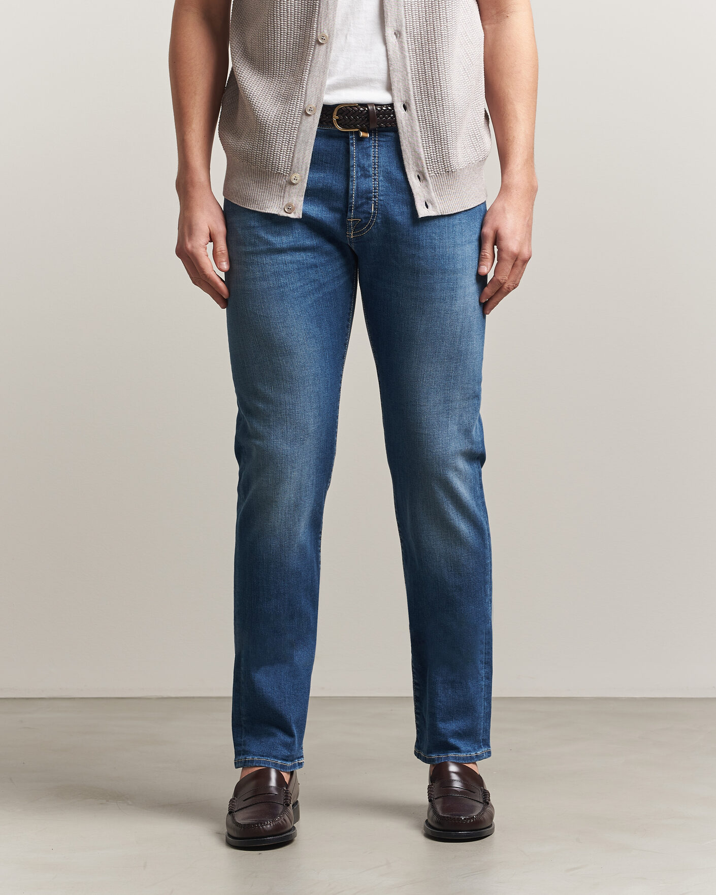 Men | Trousers | Jacob Cohën | Bard Slim Fit Super Stretch Jeans Light Vintage