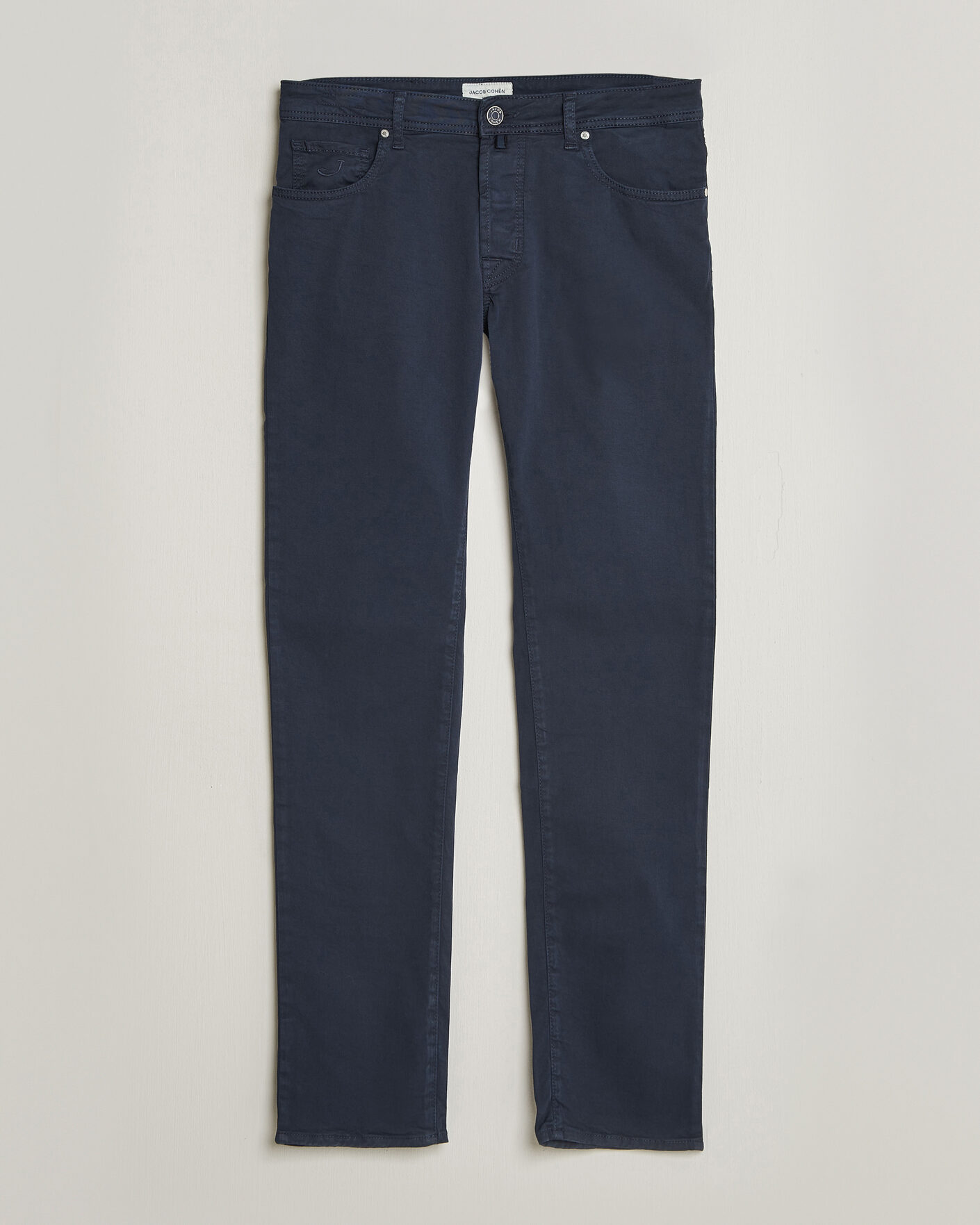 Men | Trousers | Jacob Cohën | Bard Garment Dyed Gabardine Trousers Navy Blue