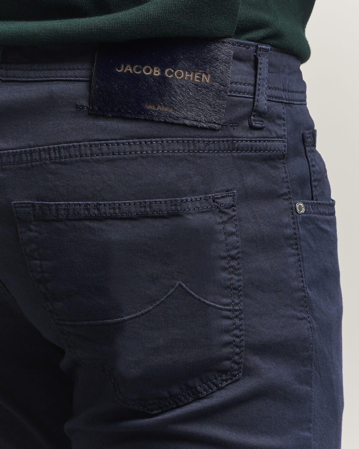 Men | Trousers | Jacob Cohën | Bard Garment Dyed Gabardine Trousers Navy Blue