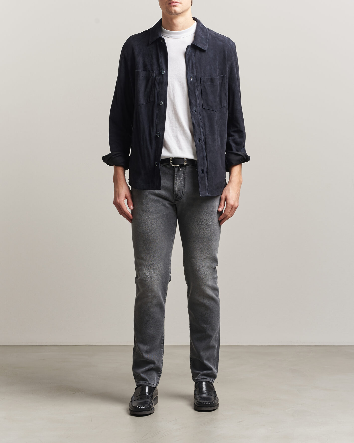 Men | Jeans | Jacob Cohën | Nick Slim Fit Power Stretch Jeans Light Black Wash