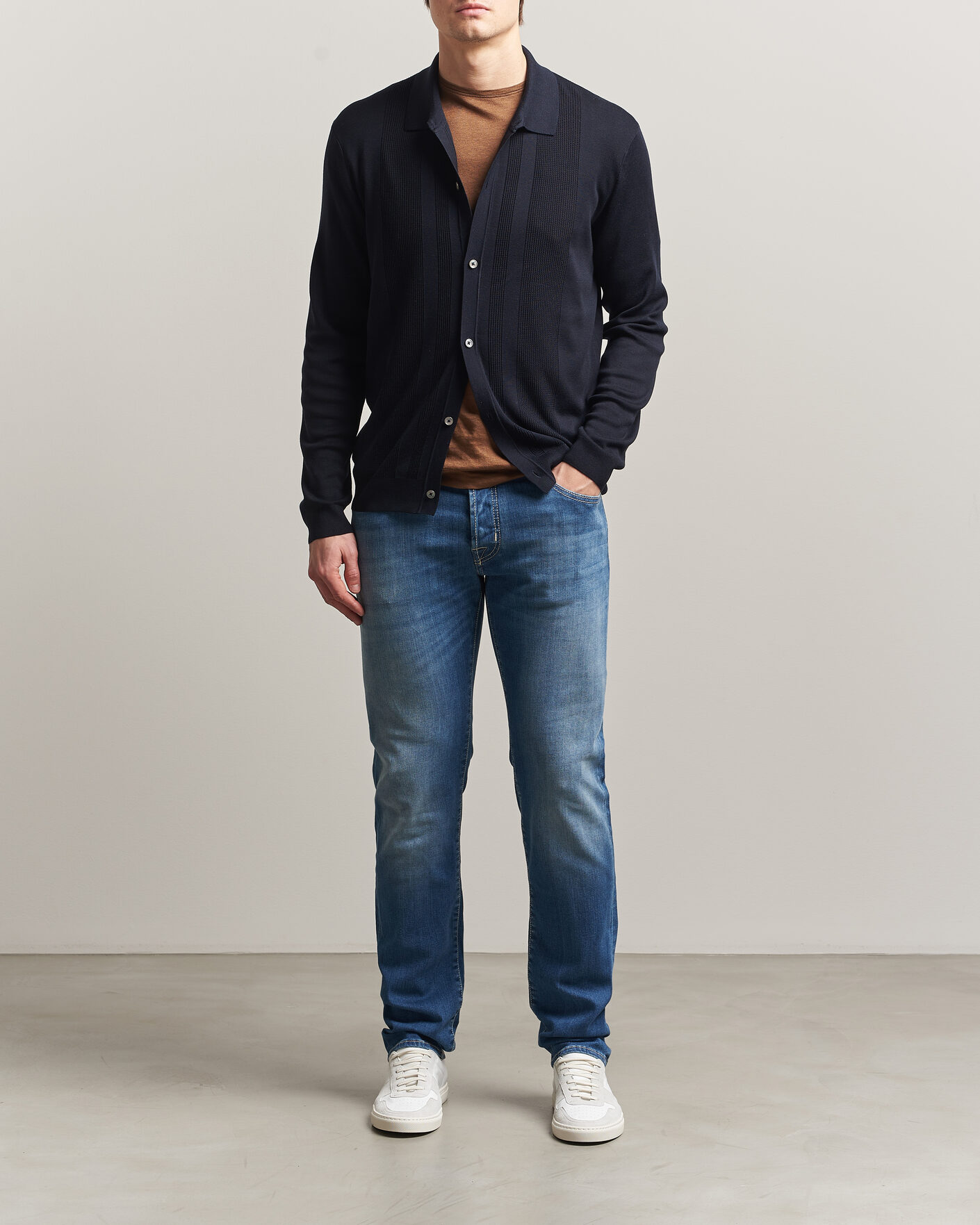 Men | Trousers | Jacob Cohën | Nick Slim Fit Super Stretch Jeans Light Vintage