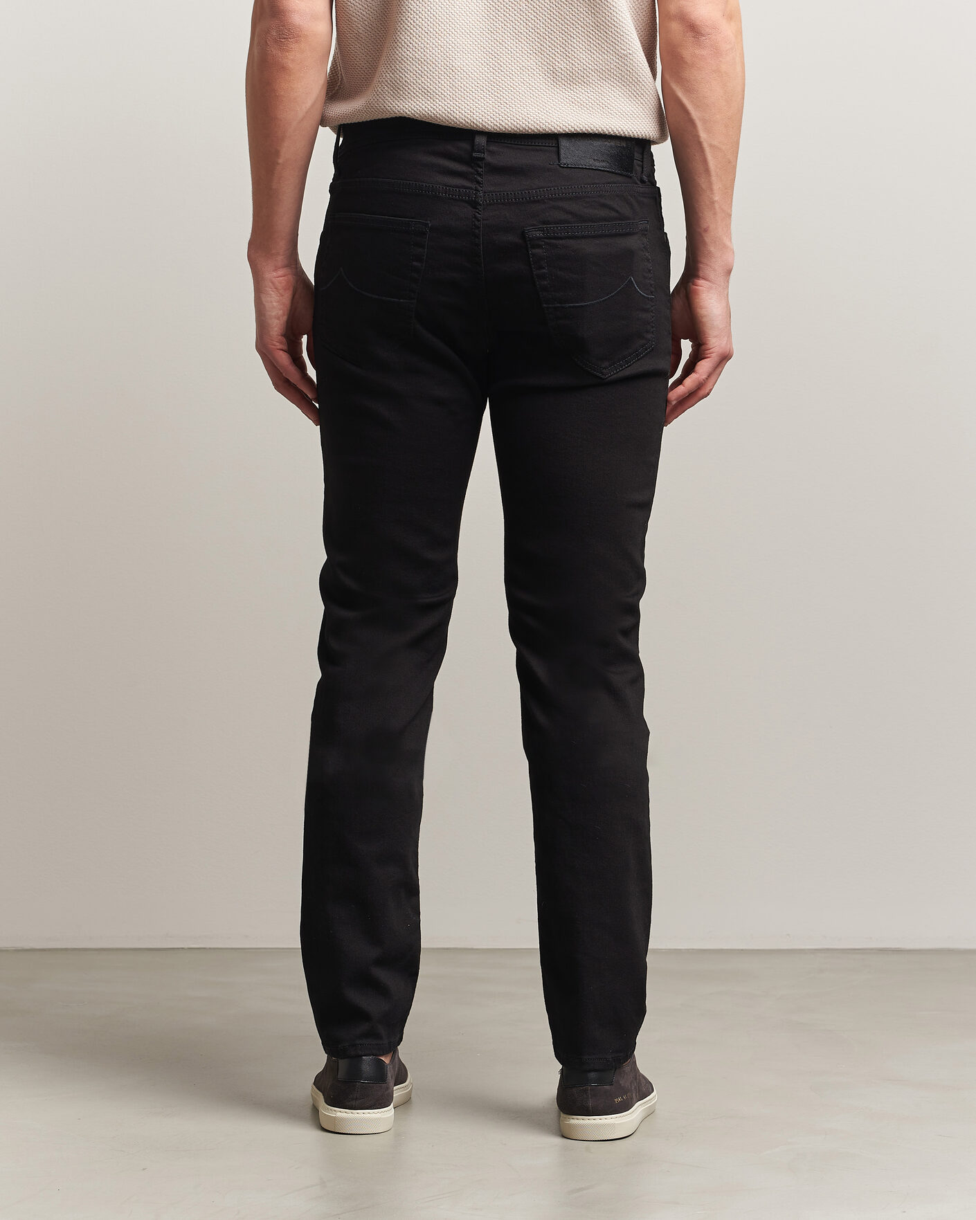 Men | Trousers | Jacob Cohën | Nick Slim Fit Stretch Stay Black Jeans Rinse Wash