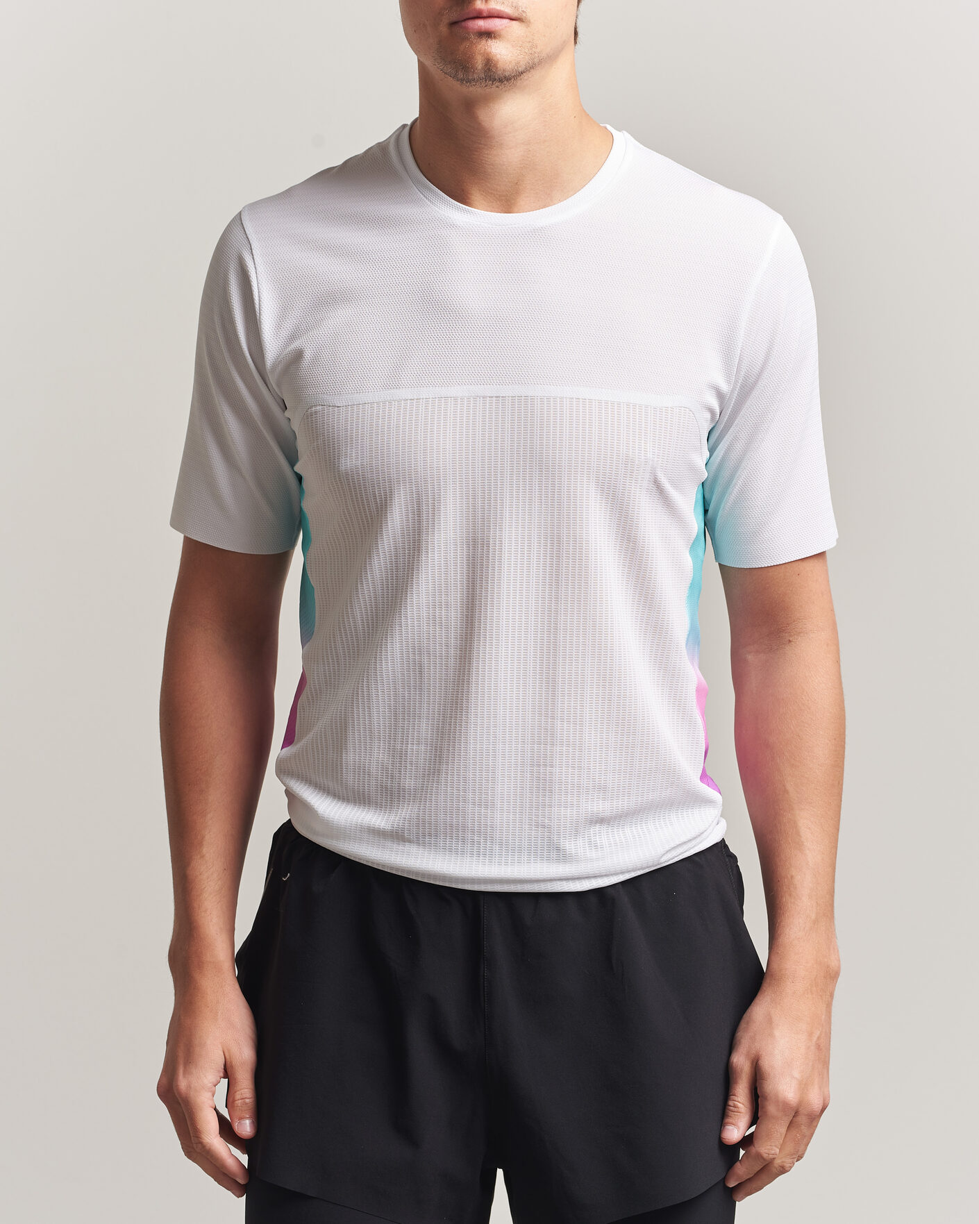 Men | T-Shirts | SOAR Running | Hot Weather Tee White/Blue