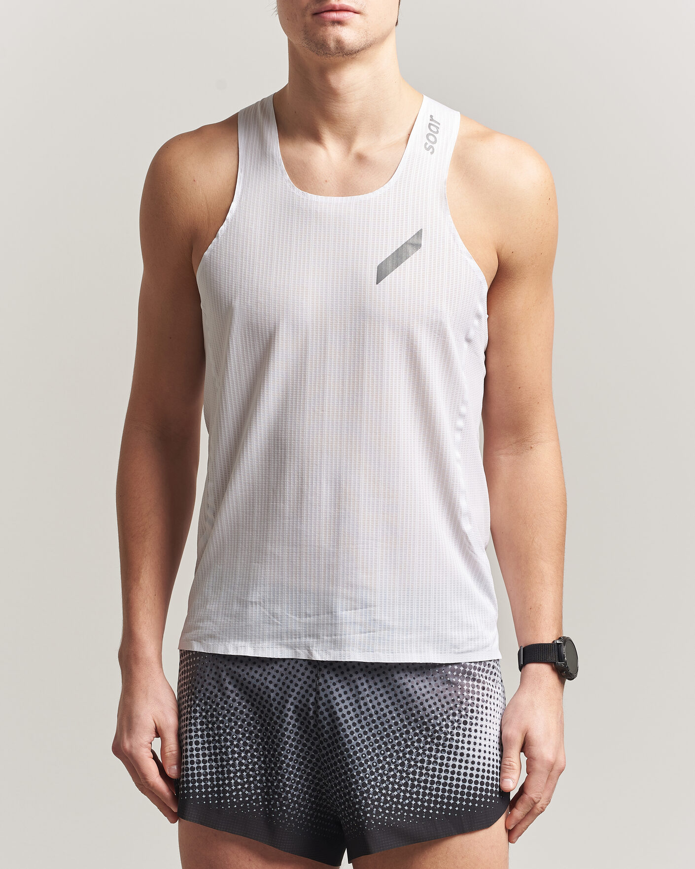 Men | T-Shirts | SOAR Running | Race Vest White