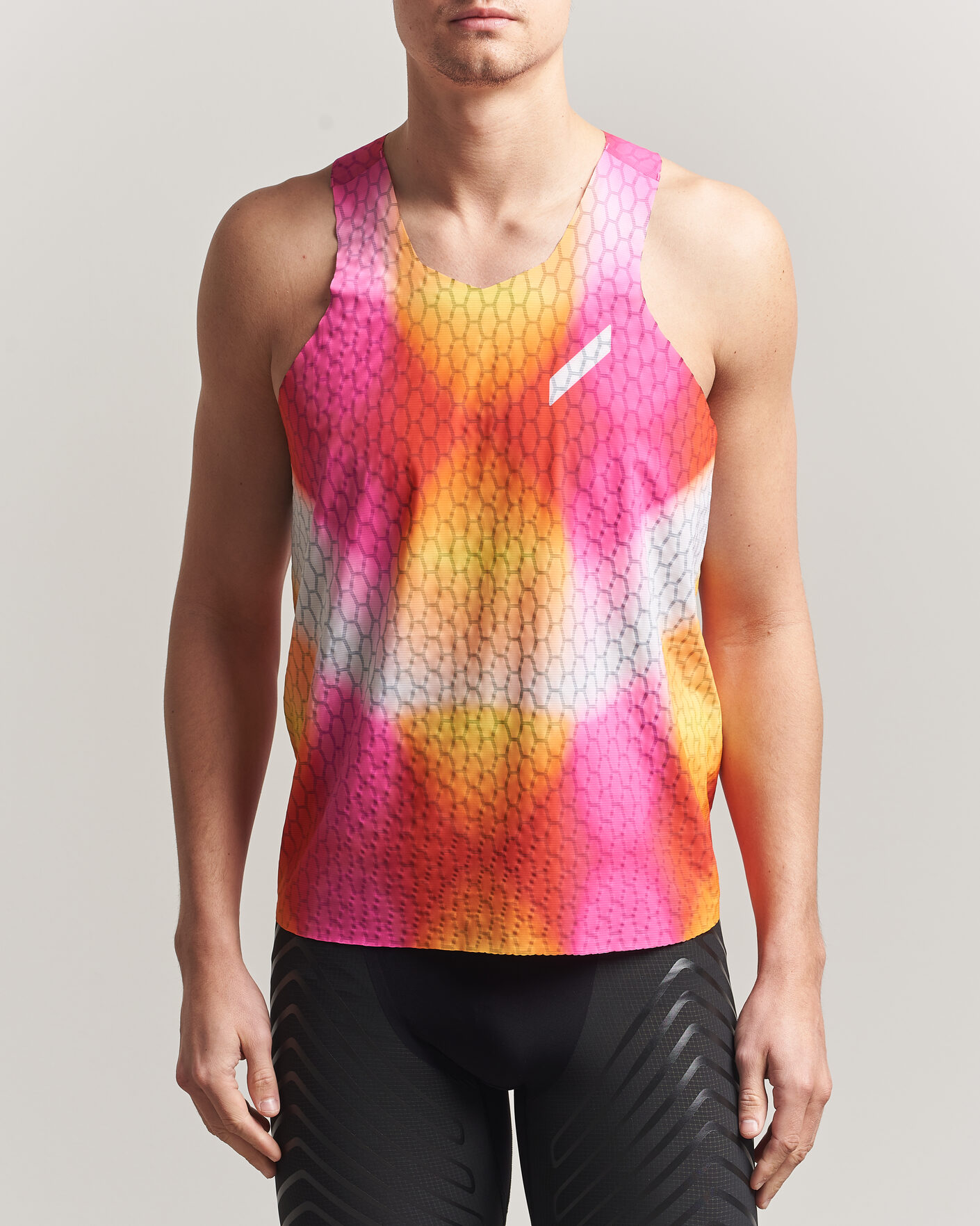Men | T-Shirts | SOAR Running | Graphene Race Vest Red/Orange