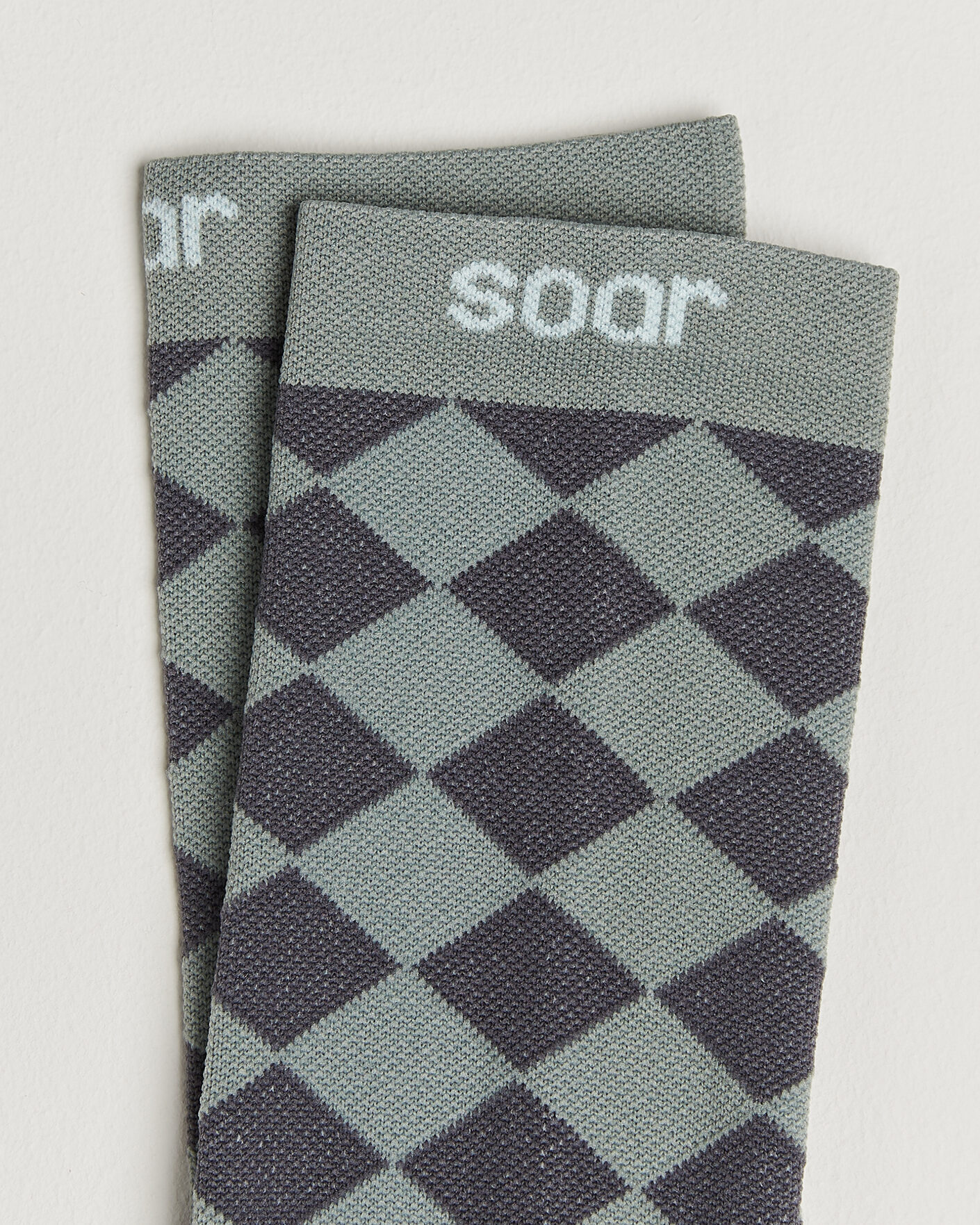 Men | Underwear & Socks | SOAR Running | Diamond Crew Sock Dark Grey
