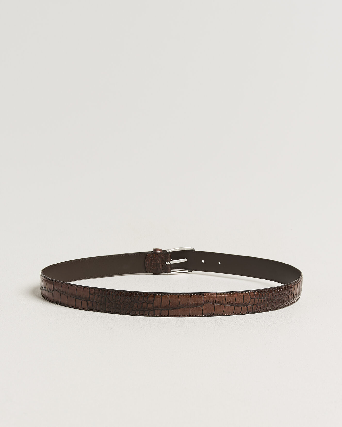 Men | Belts | Anderson's | Embossed Western Leather Belt Tan