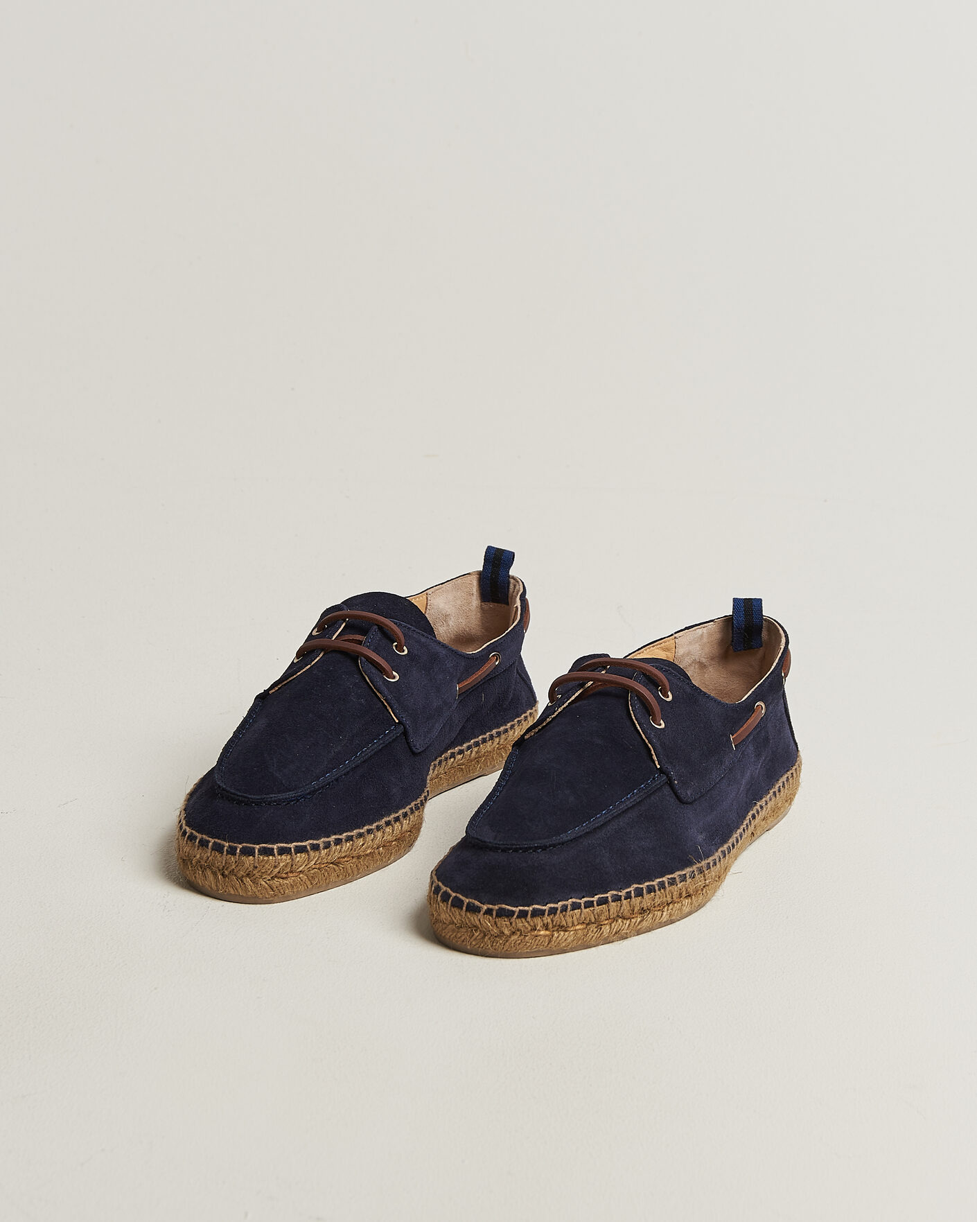 Men | Espadrilles | Castañer | Nemo Casual Suede Boat Shoe Azul Oscuro