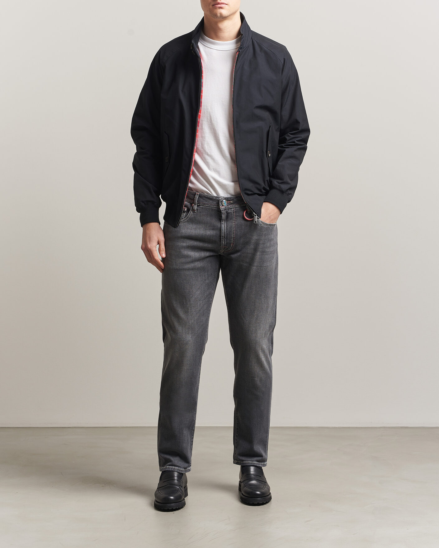 Men | Jeans | Tramarossa | Michelangelo Contrast Seam Stretch Jeans Dark Grey
