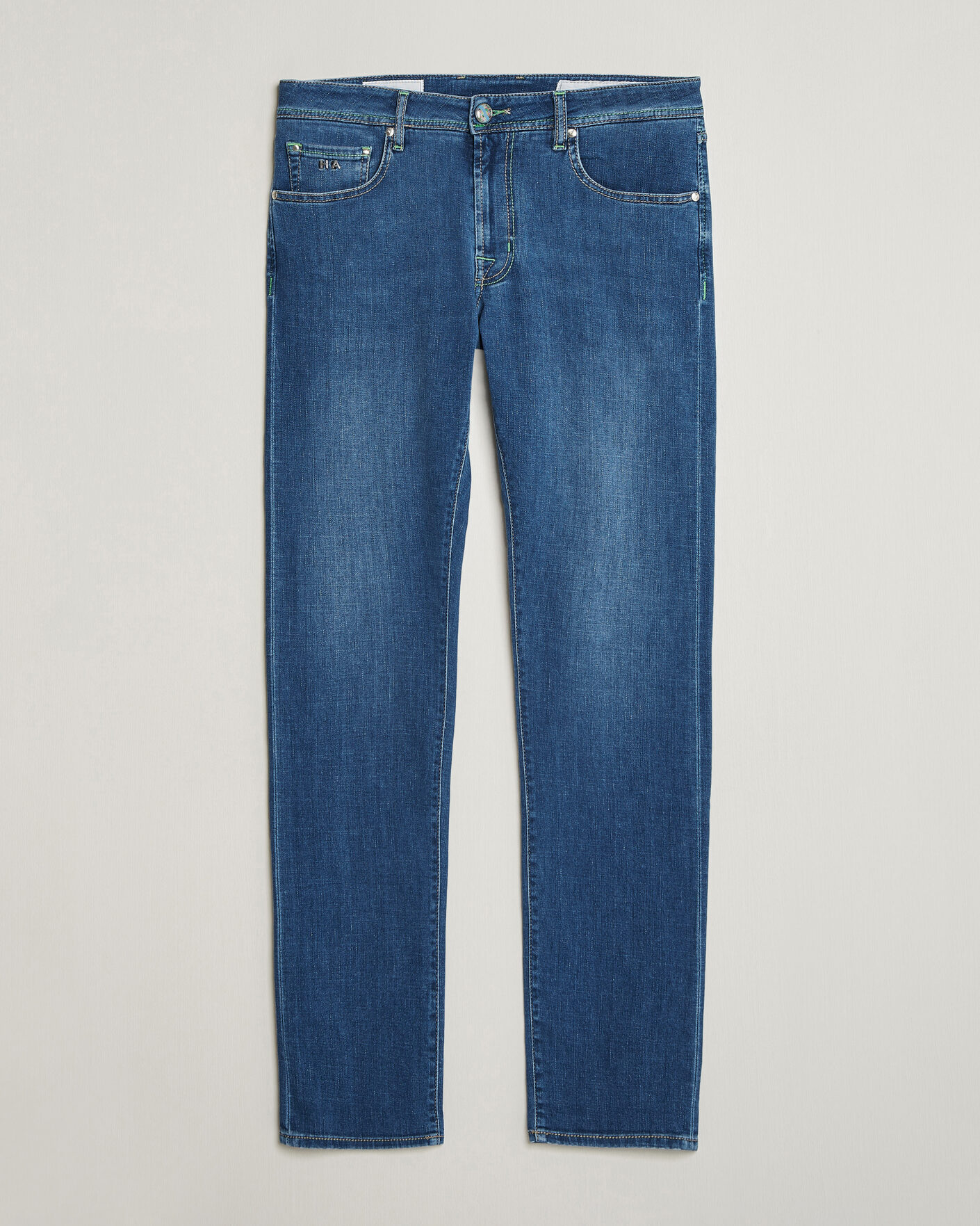 Men | Trousers | Tramarossa | Michelangelo Contrast Seam Stretch Jeans Mid Blue