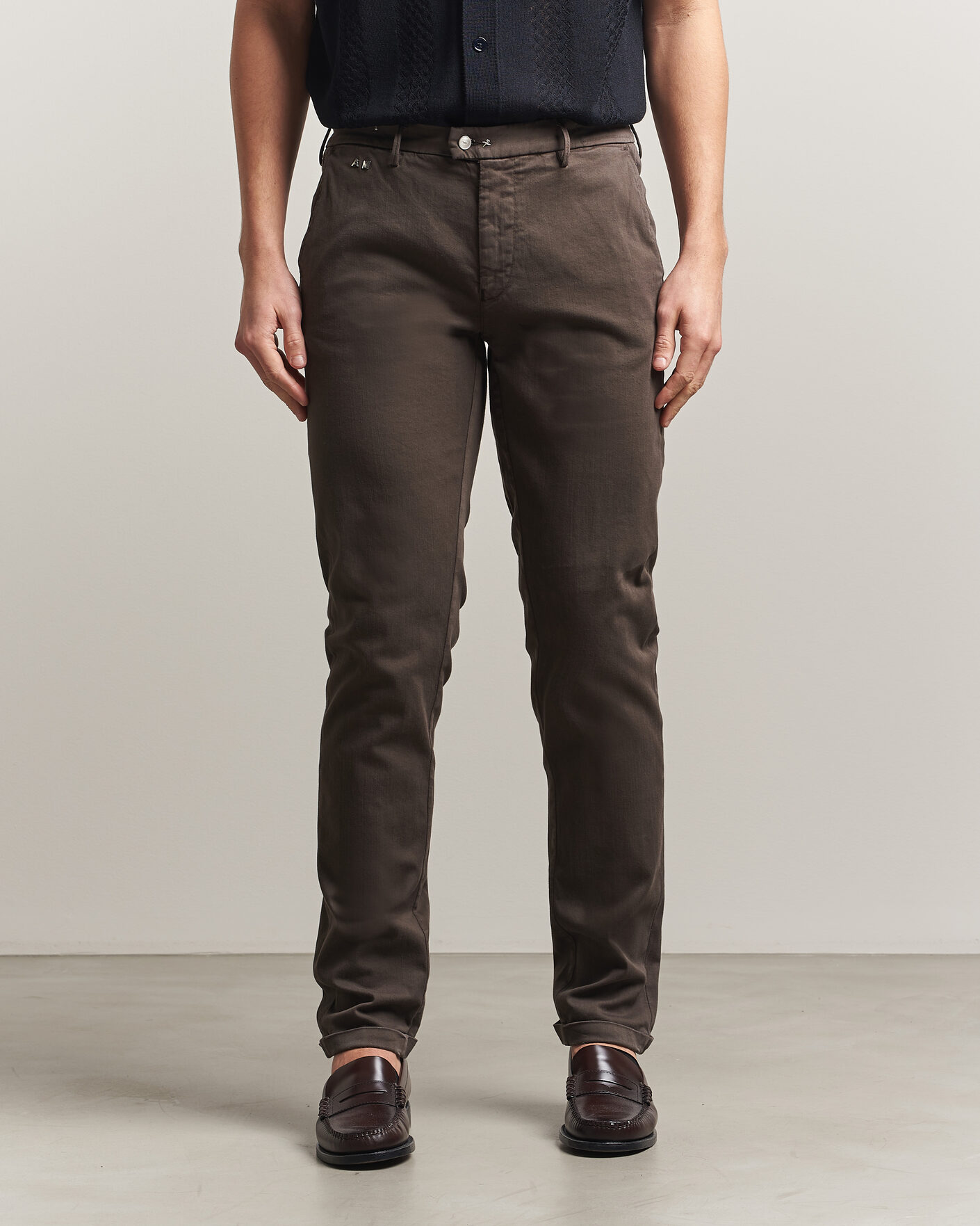 Men | Trousers | Tramarossa | Luis Superstrech Cotton Chino Coffee