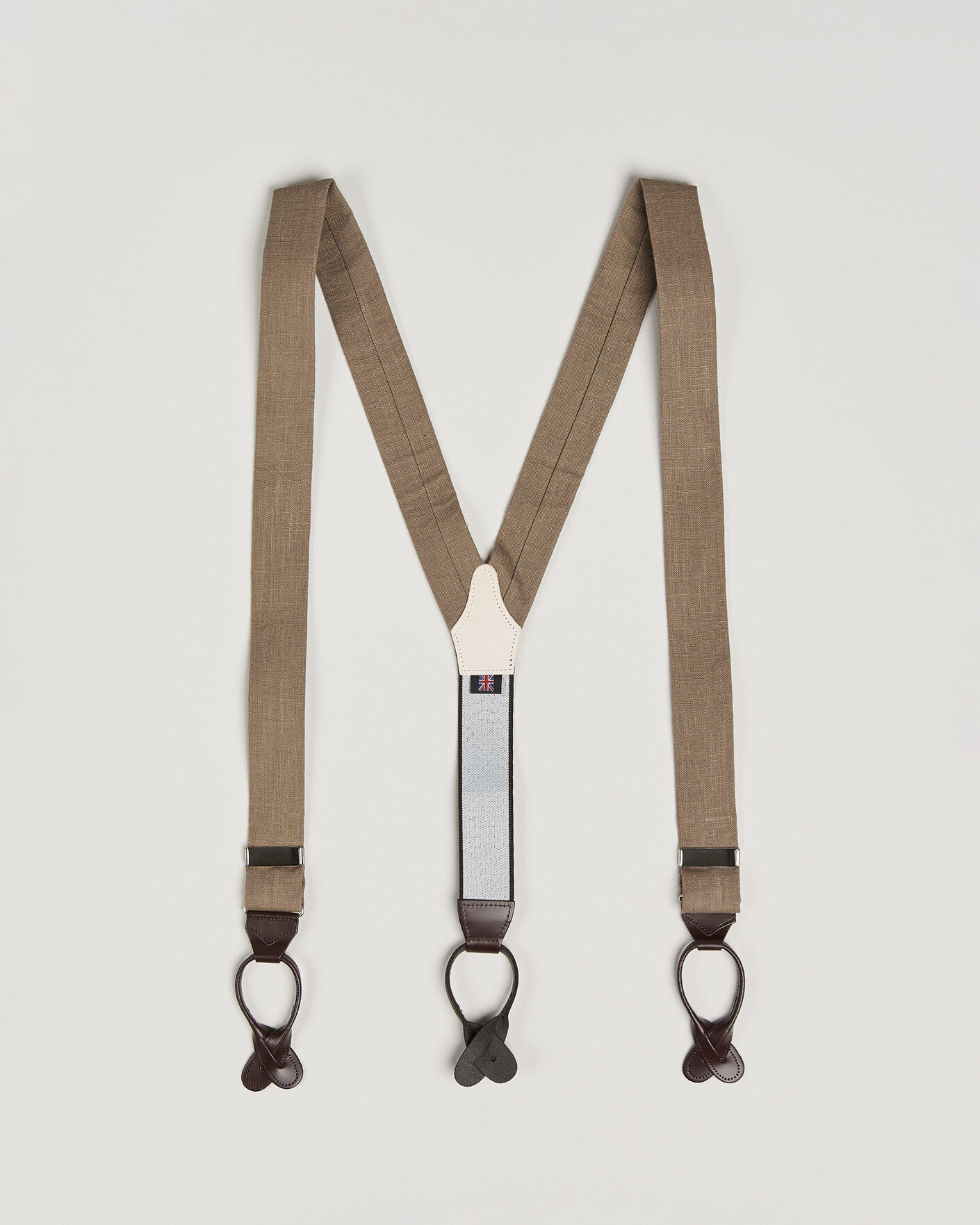 Men | Braces | Albert Thurston | Linen Braces Acorn Brown