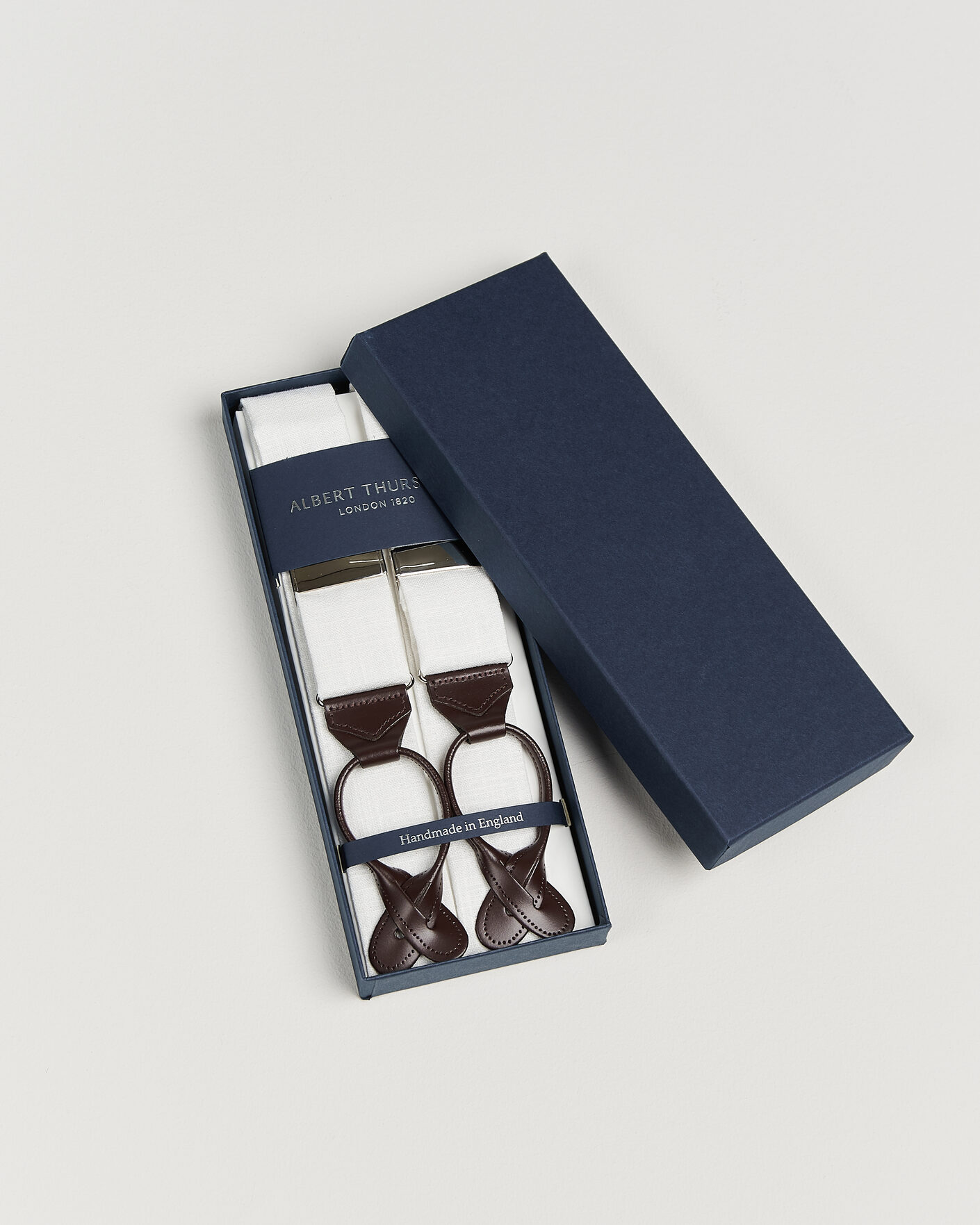 Men | Braces | Albert Thurston | Linen Braces Ivory