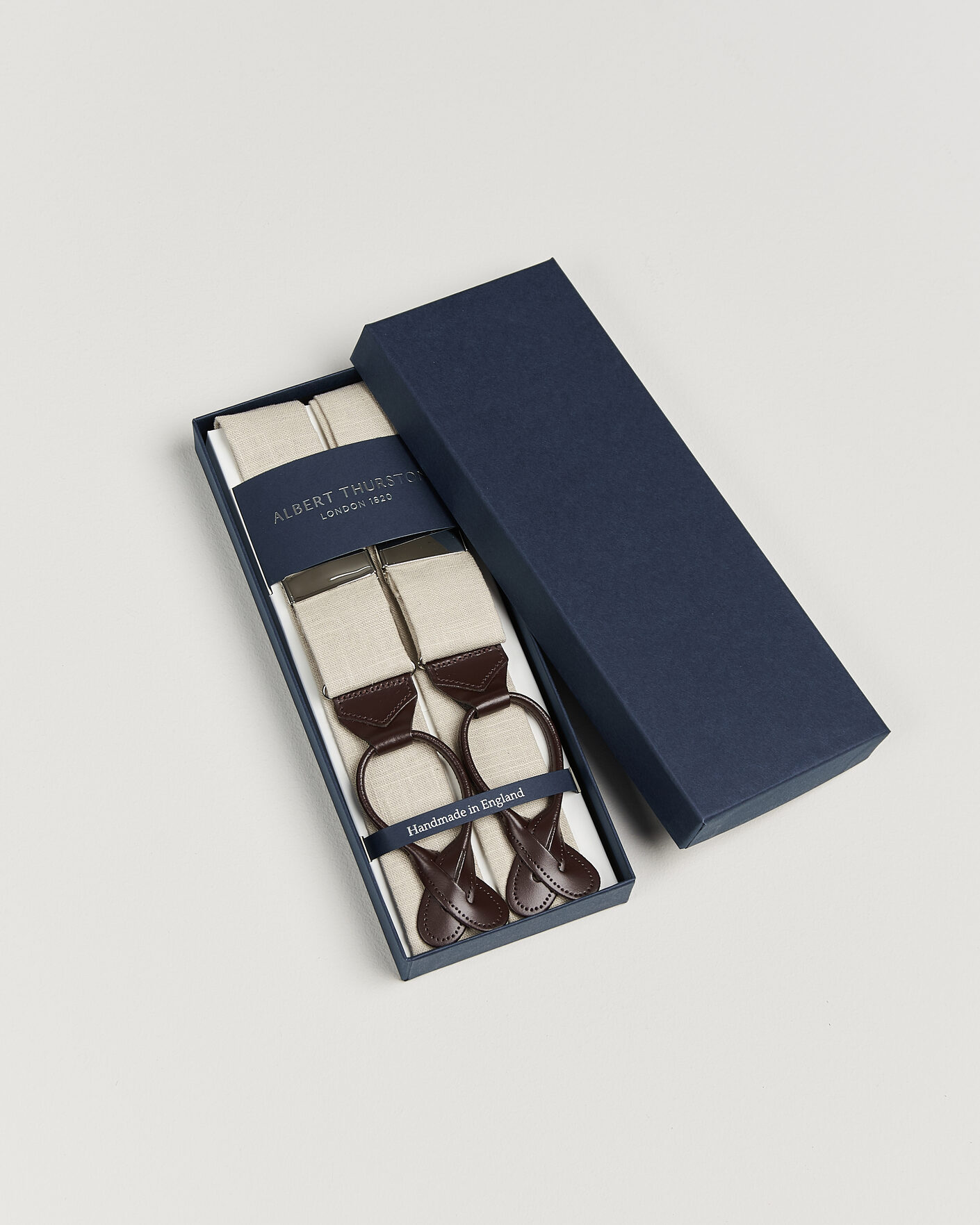 Men | Braces | Albert Thurston | Linen Braces Natural