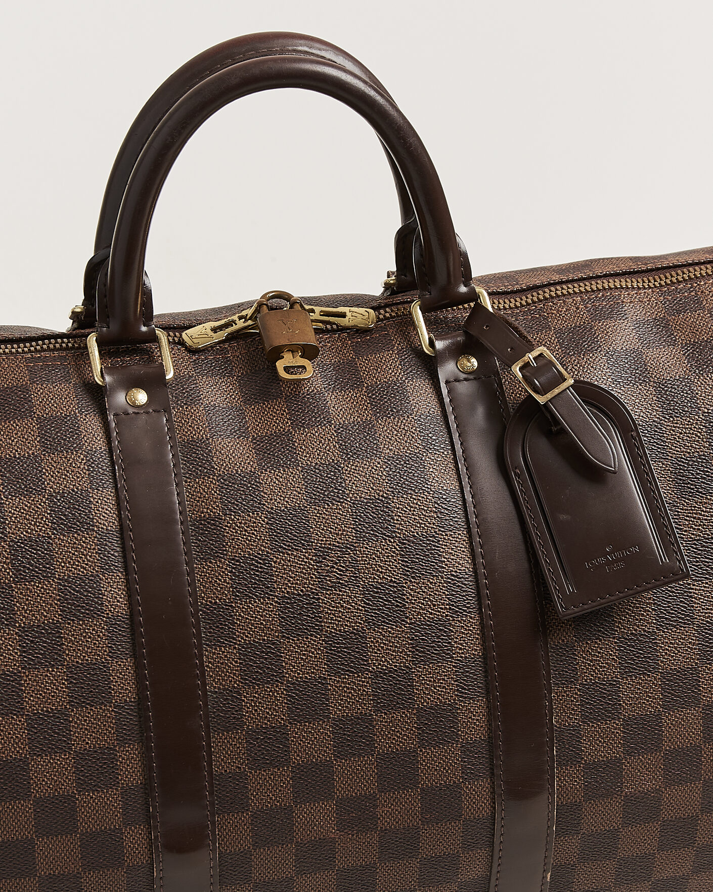 Men | Pre-Owned & Vintage Bags | Louis Vuitton Pre-Owned | Keepall 50 Damier Ebene