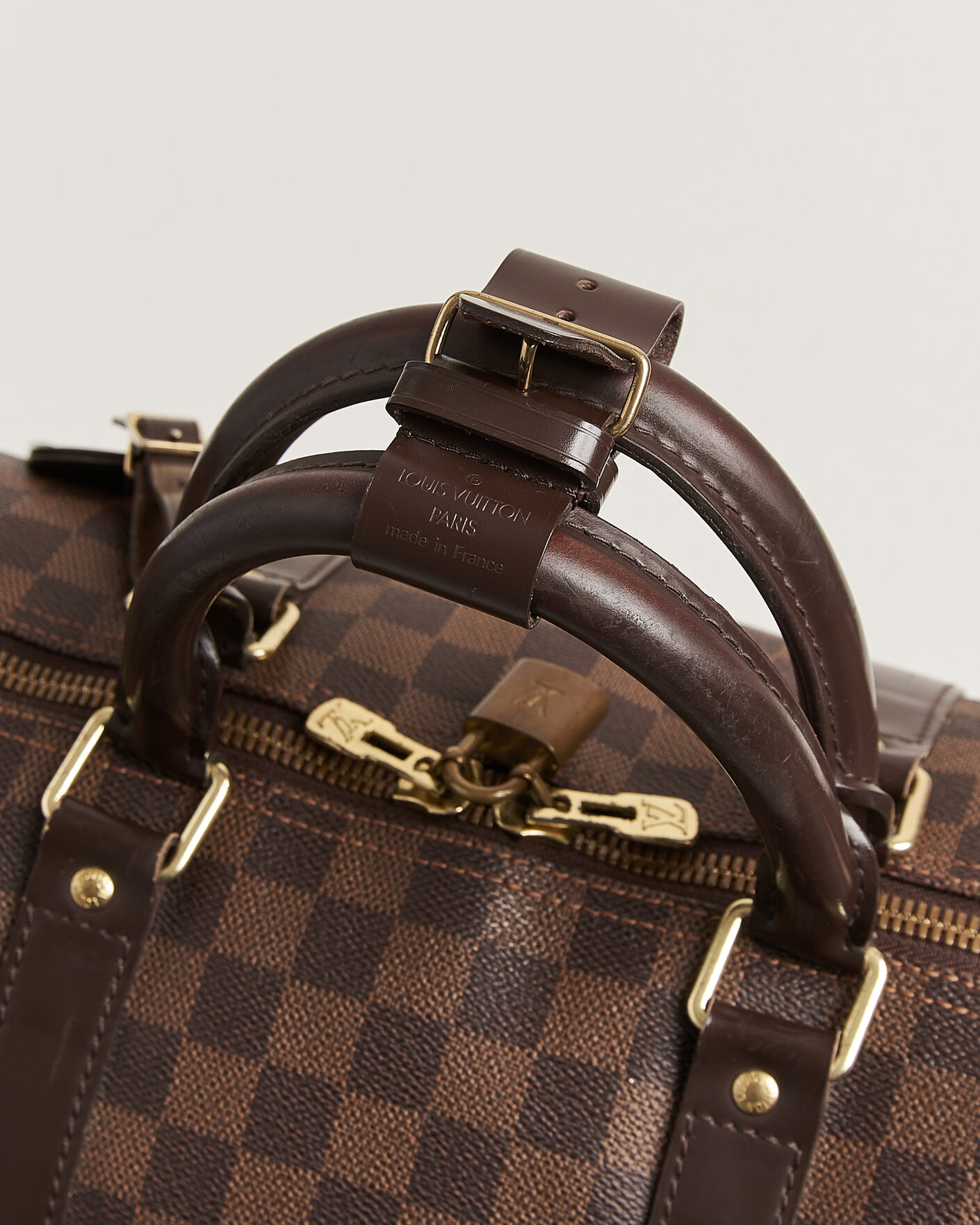 Men | Pre-Owned & Vintage Bags | Louis Vuitton Pre-Owned | Keepall 50 Damier Ebene