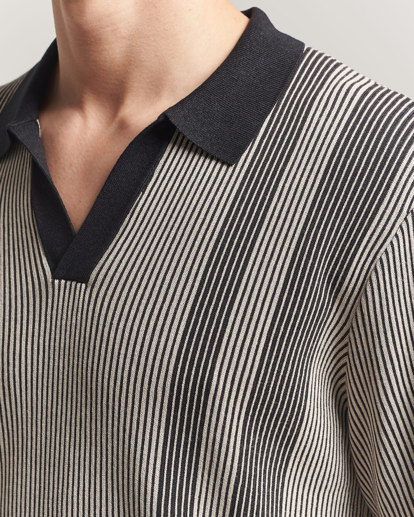 Men | Polo Shirts | J.Lindeberg | Sal Knitted Polo Moonbeam