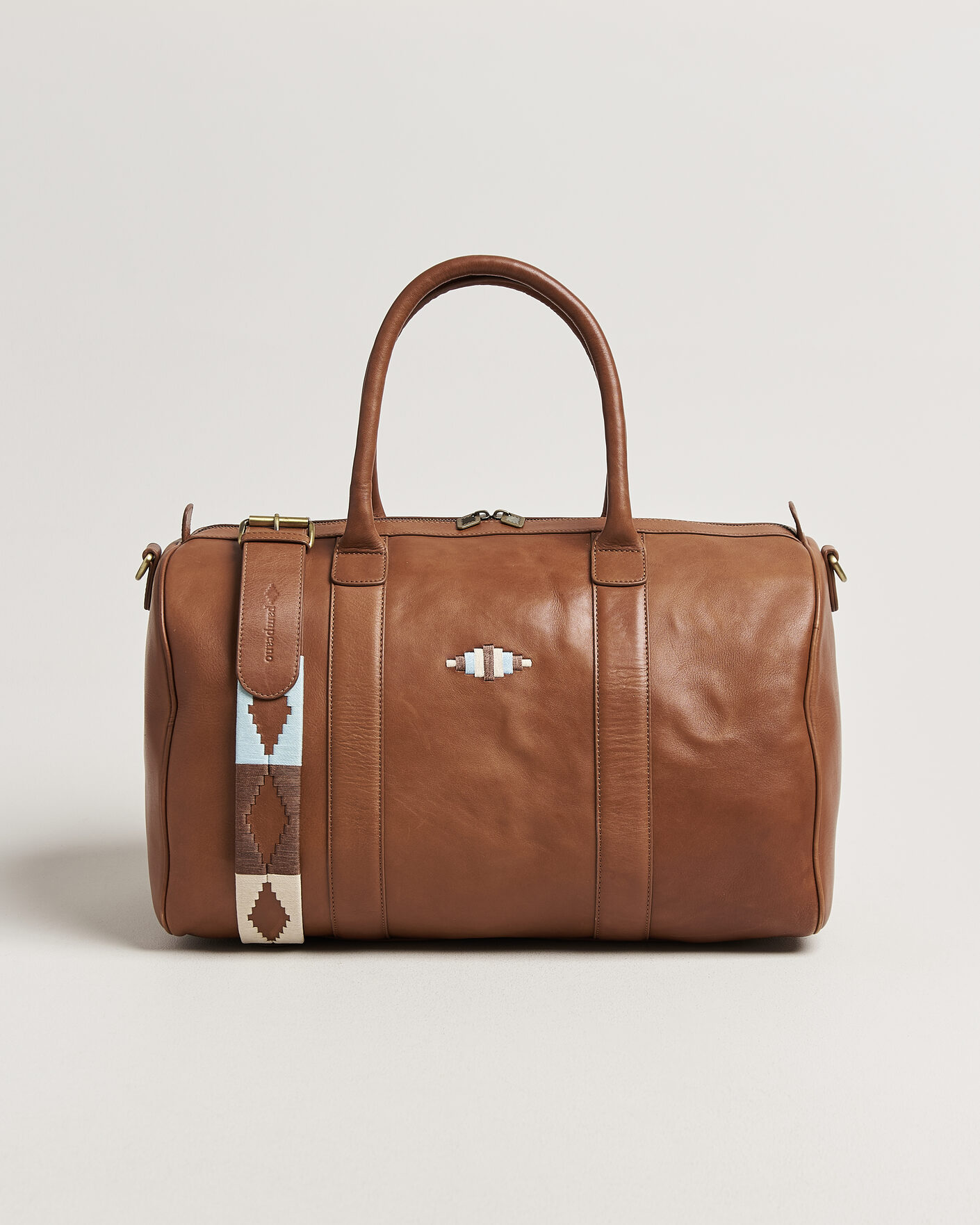 Men | Bags | Pampeano | Varon Small Leather Weekend Bag Tan