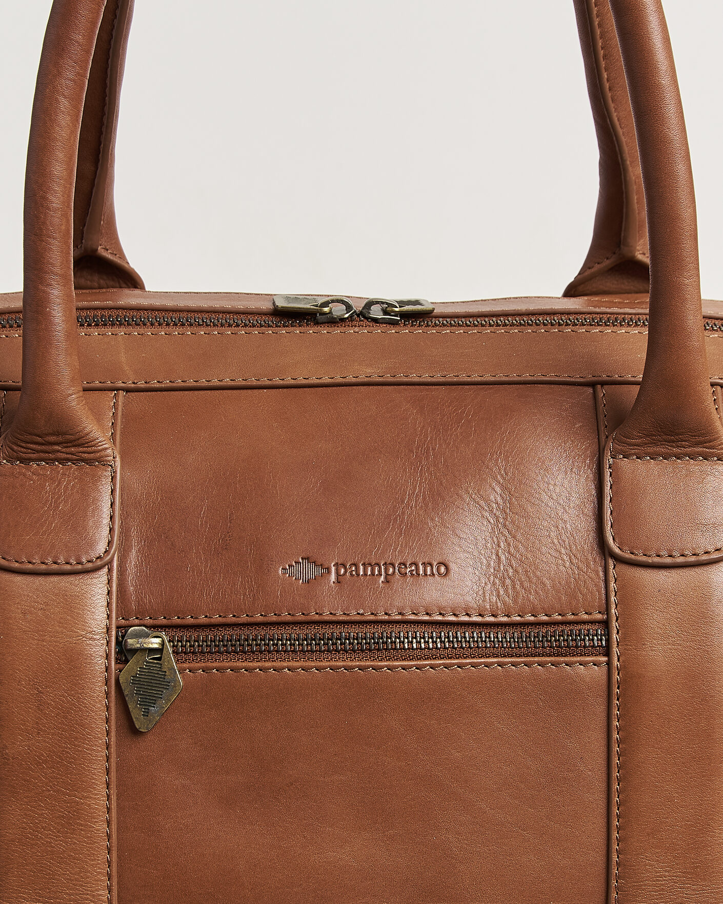Men | Bags | Pampeano | Varon Small Leather Weekend Bag Tan