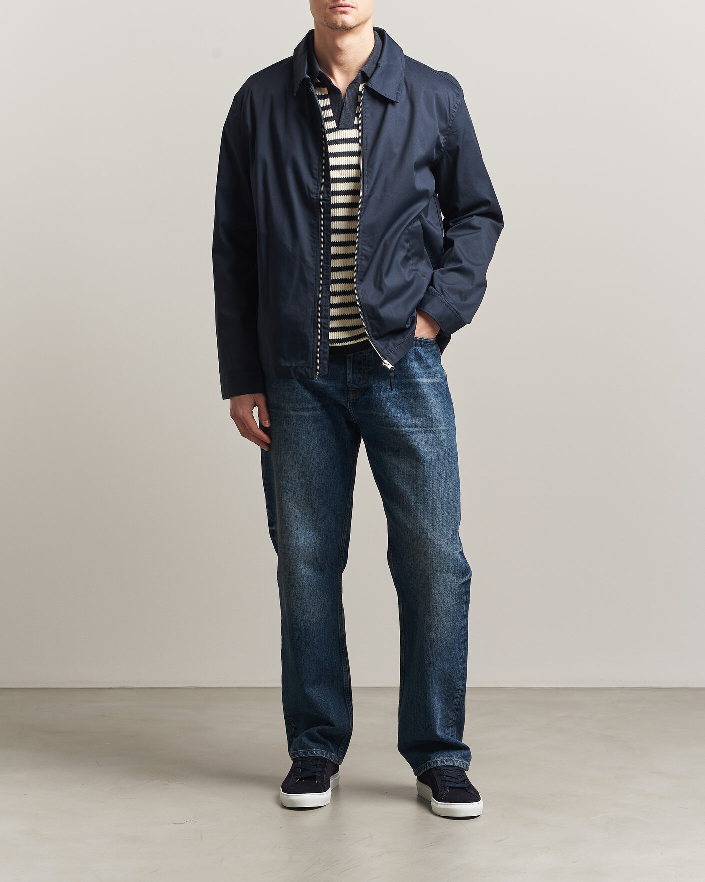 Men | Coats & Jackets | A Day's March | Garland Cotton Jacket Navy