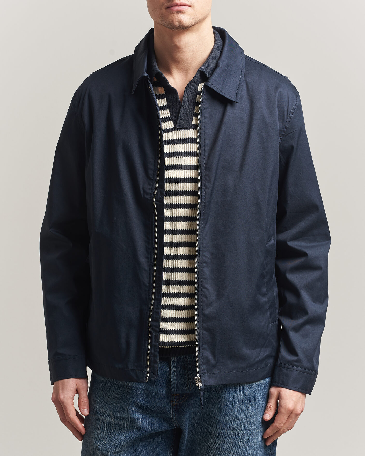 Men | Coats & Jackets | A Day's March | Garland Cotton Jacket Navy