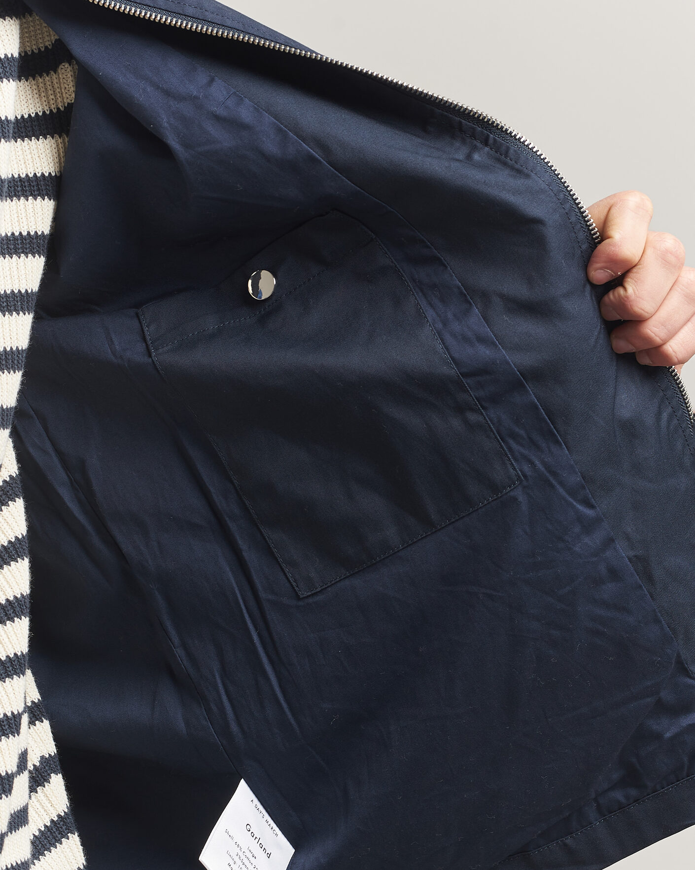 Men | Coats & Jackets | A Day's March | Garland Cotton Jacket Navy