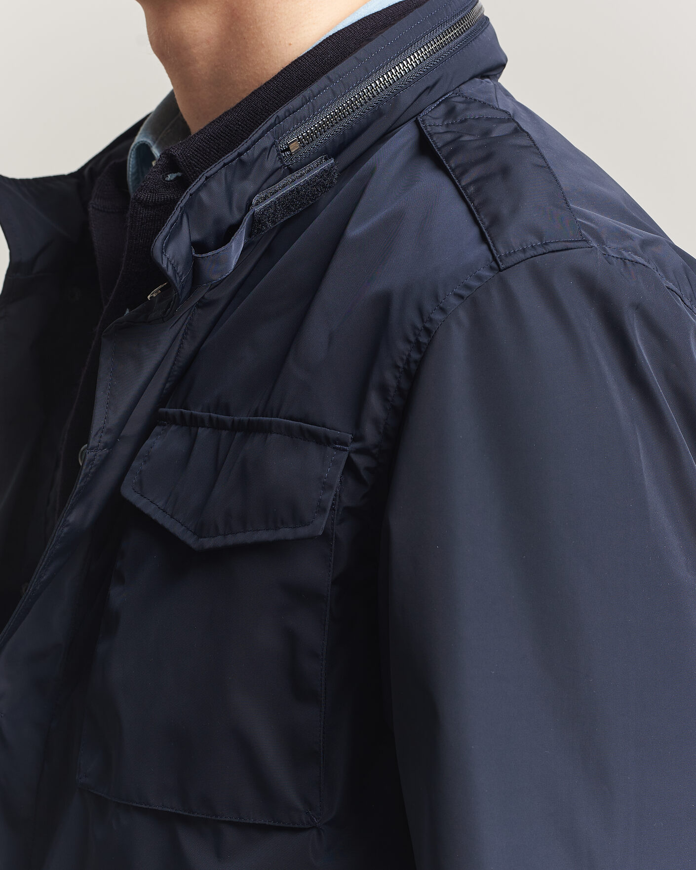 Men | Coats & Jackets | A Day's March | Barnett M65 Nylon Jacket Navy