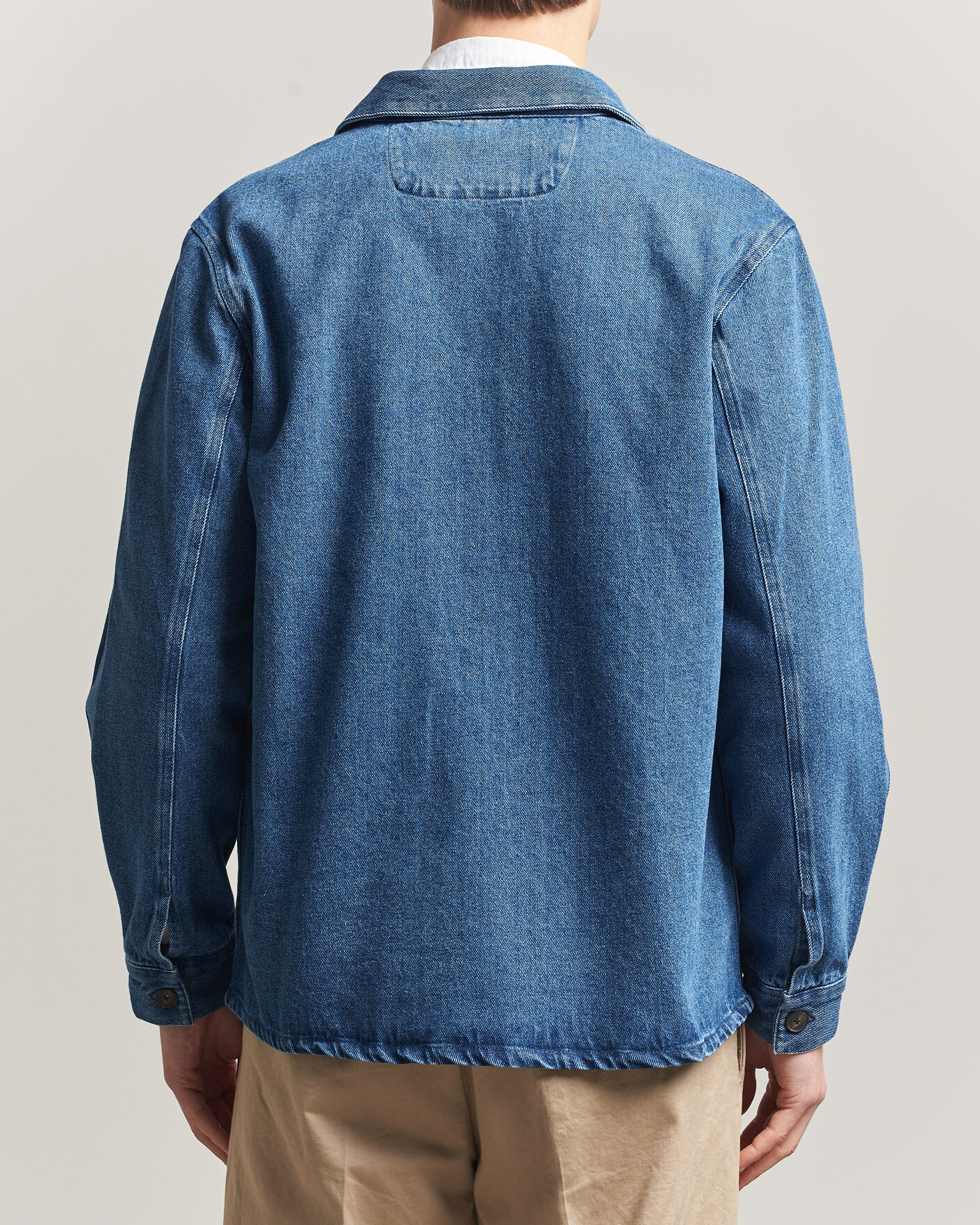 Men | Shirts | A Day's March | Algot Denim Overshirt Washed Blue