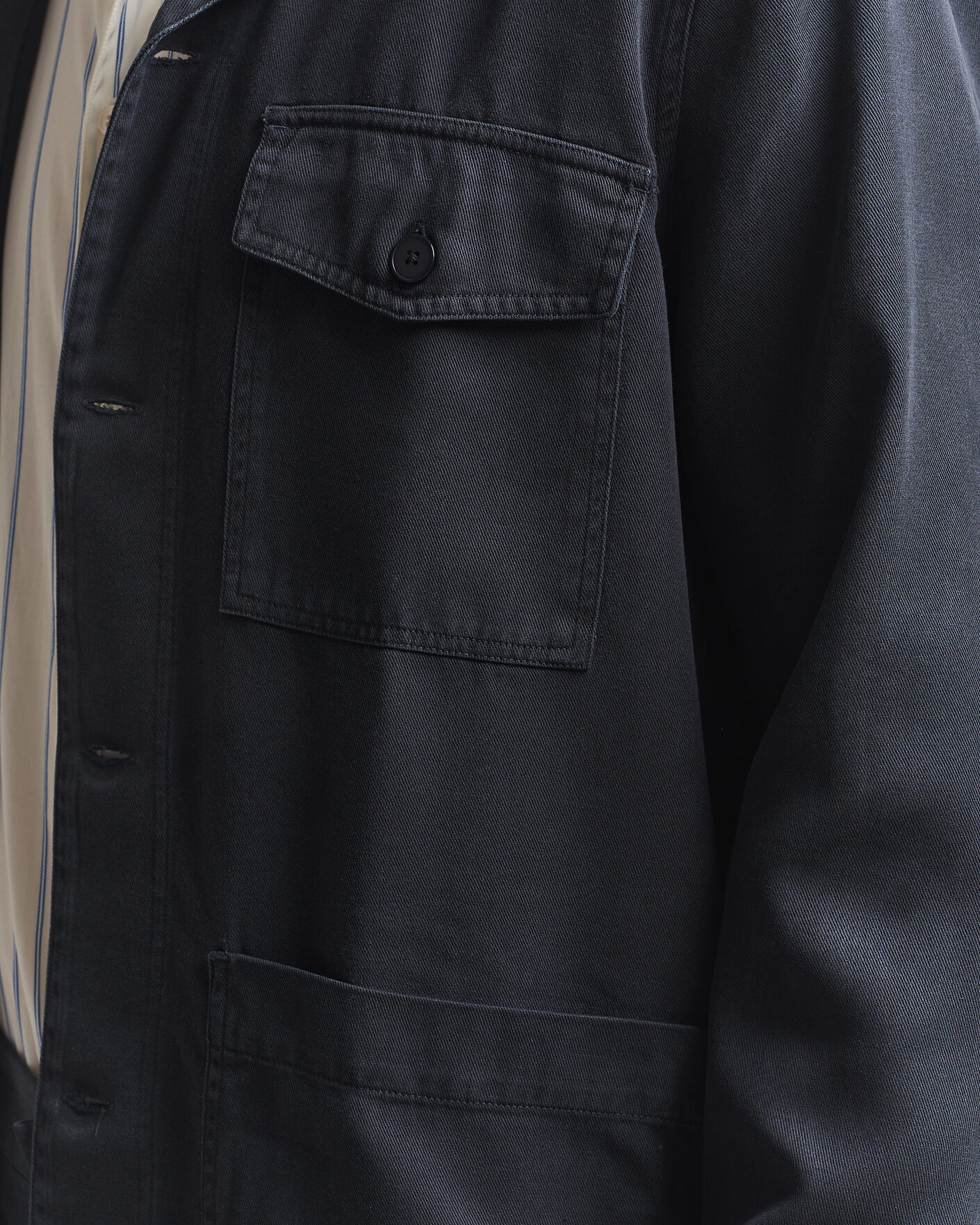 Men | Shirts | A Day's March | Banagher Lyocell Overshirt Navy