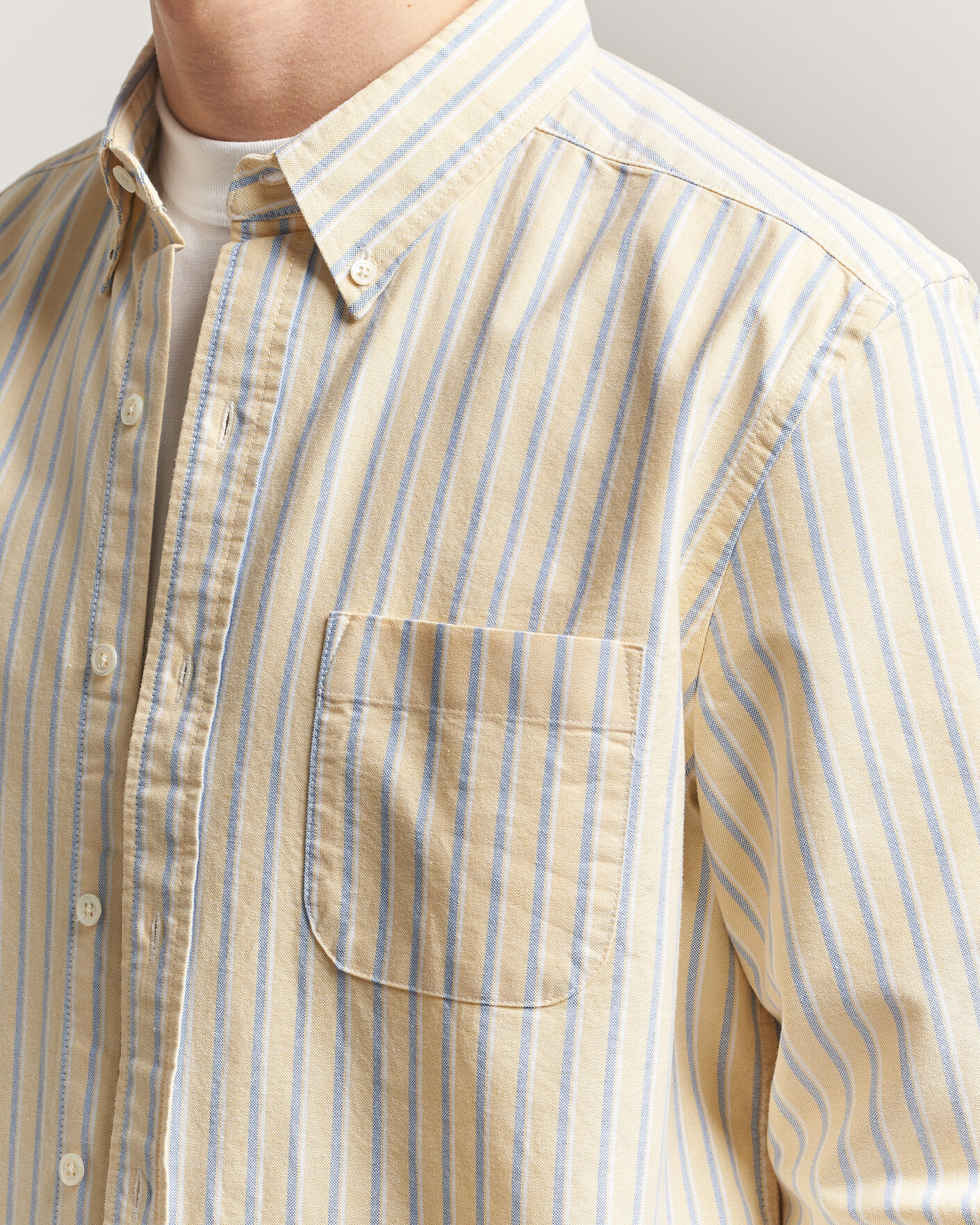 Men | Shirts | A Day's March | Original Oxford Shirt Yellow Multi