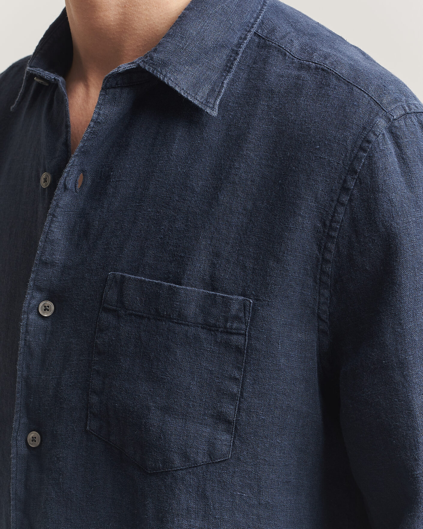 Men | Shirts | A Day's March | Daintree Linen Shirt Navy