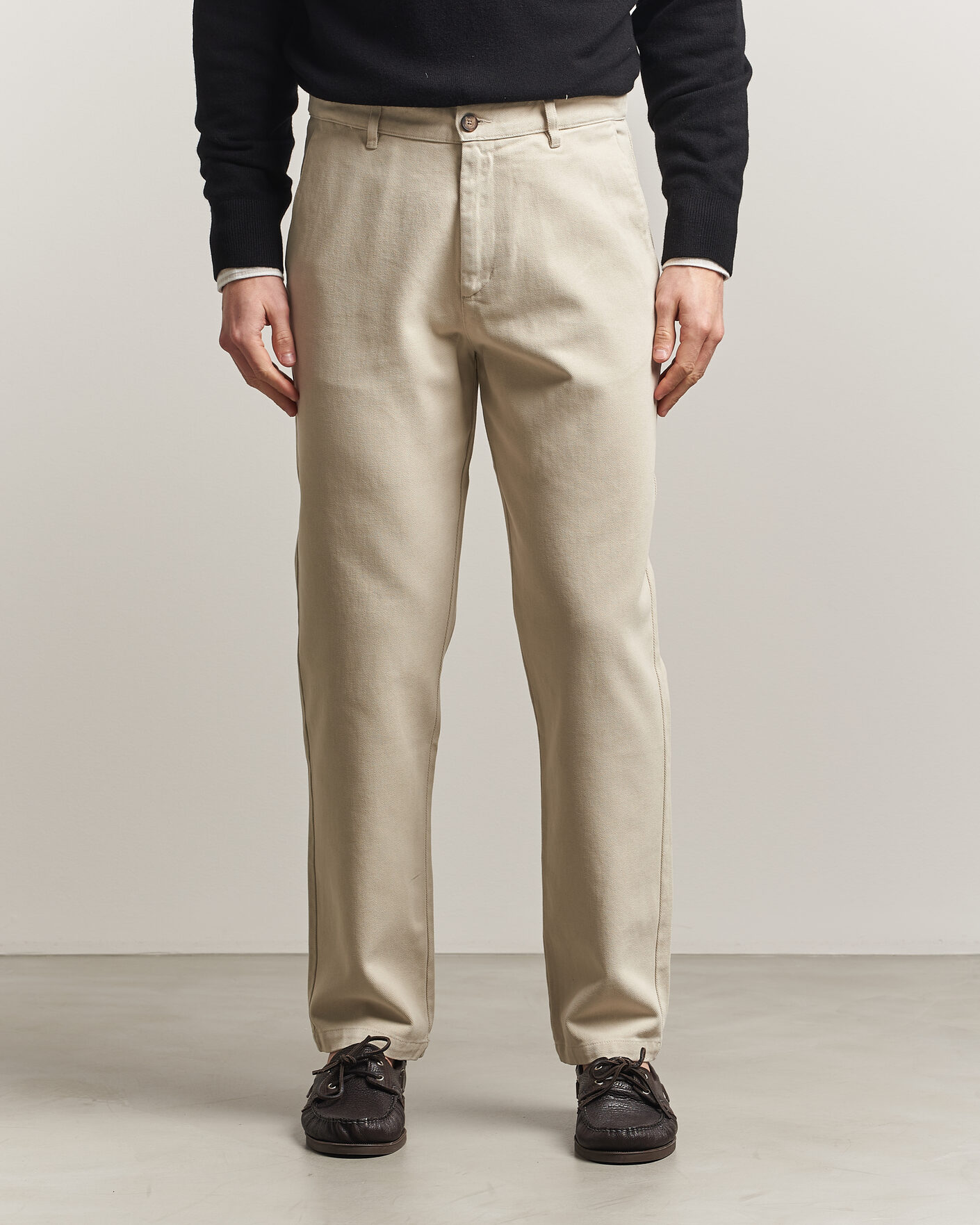 Men | Trousers | A Day's March | Miller Cotton Lyocell Trousers Light Khaki