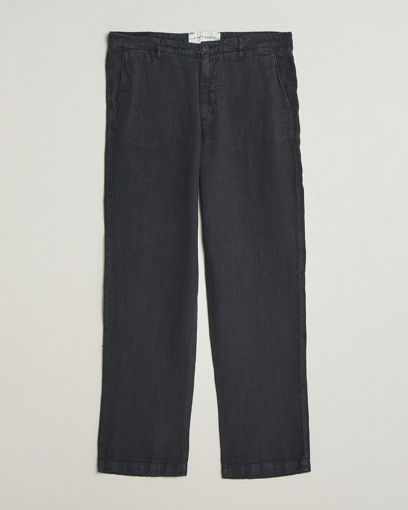 Men | Webshop news | A Day's March | Redwood Linen Trousers Black